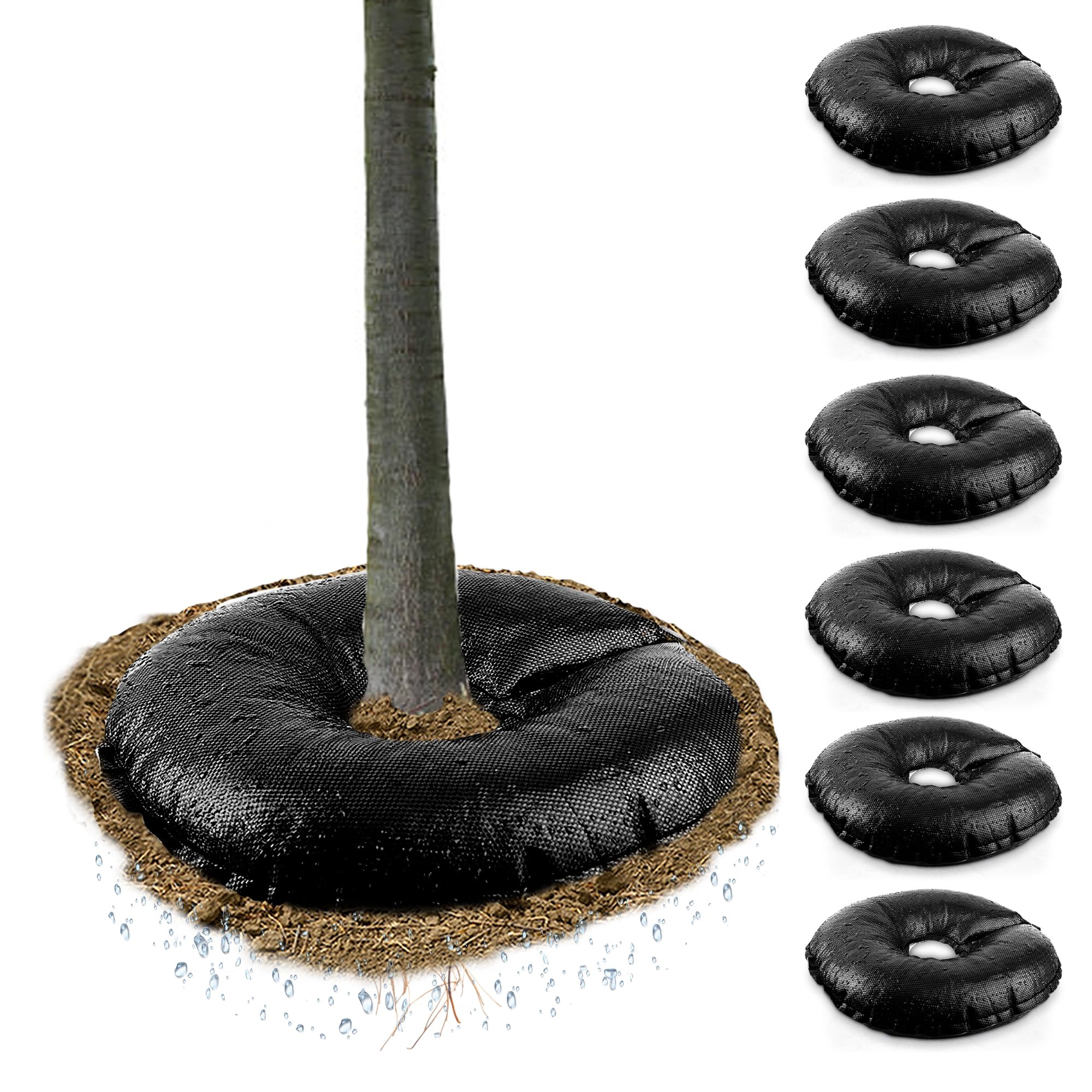 6PCS Tree Watering Rings - Automatic Refill & Slow Release System for Plants - Perfect for Garden, Lawn, and Outdoor Plant Care