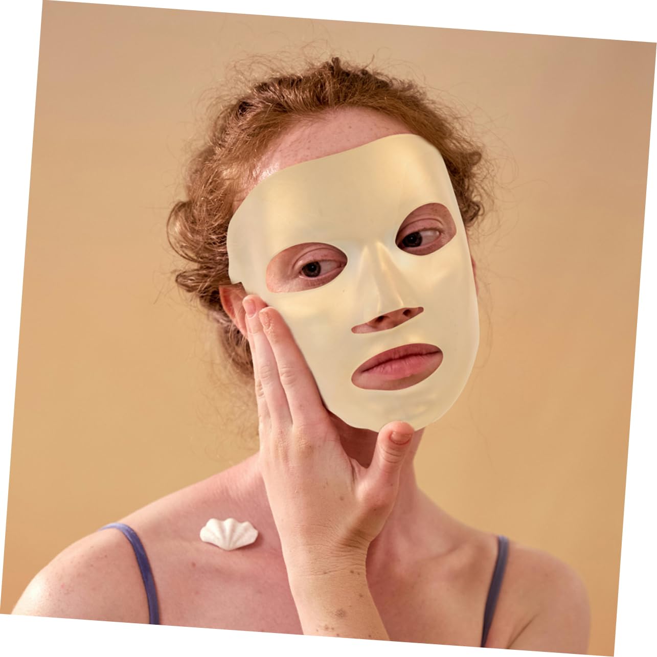 FOMIYES 6pcs Reusable Silicone Mask Holder for Sheet Masks - Earring Style Face Cover for Moisturizing Skincare & Spa Treatments at Home