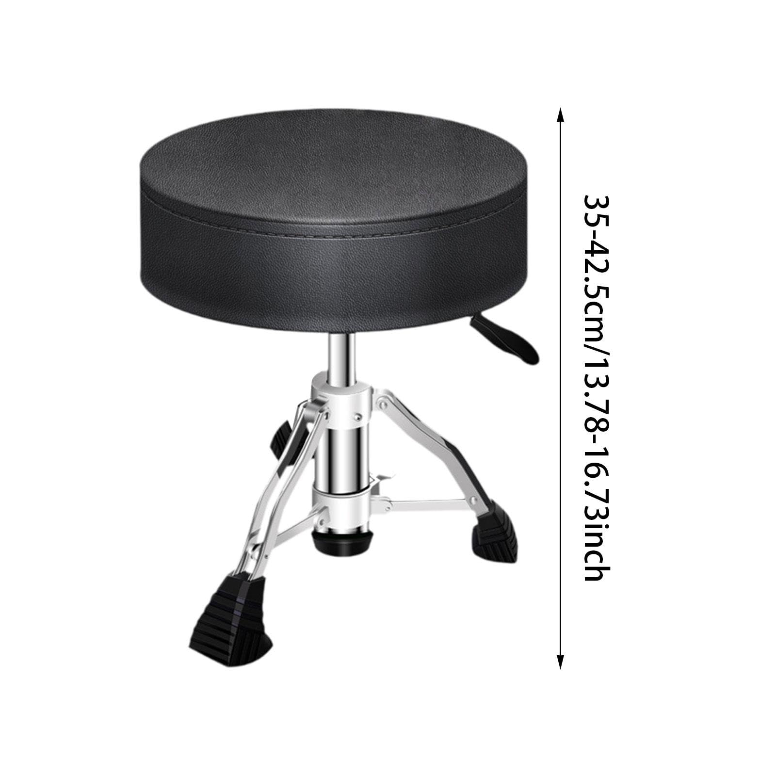 Premium Padded Drum Throne Stool - Adjustable Height, Portable & Durable Piano Bench for Kids & Adults - Perfect for Drum Kits, Music Practice, Home Studios & Live Performances