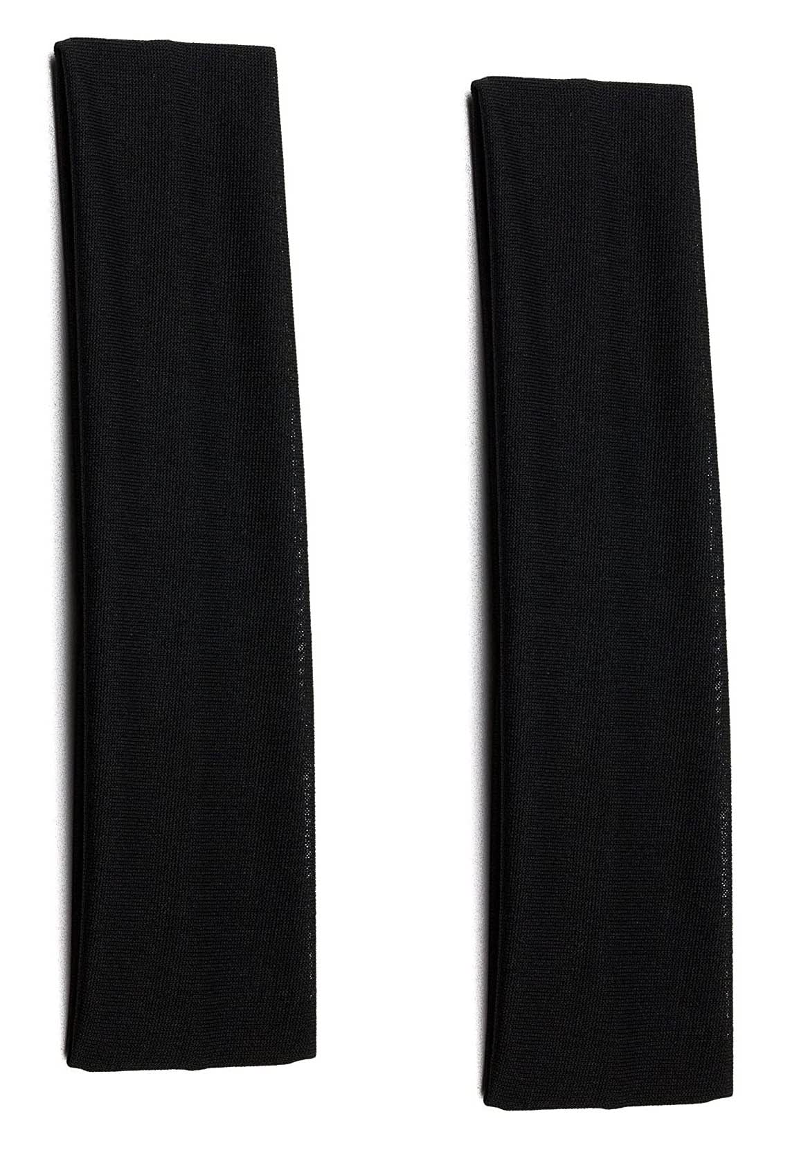 Mytoptrendz® 2 Pack Stretchy Headbands for Women & Men - Plain Black Sports Hair Bands, Kylie Style Bandeau for Workout, Yoga, Running & Daily Fashion Accessories
