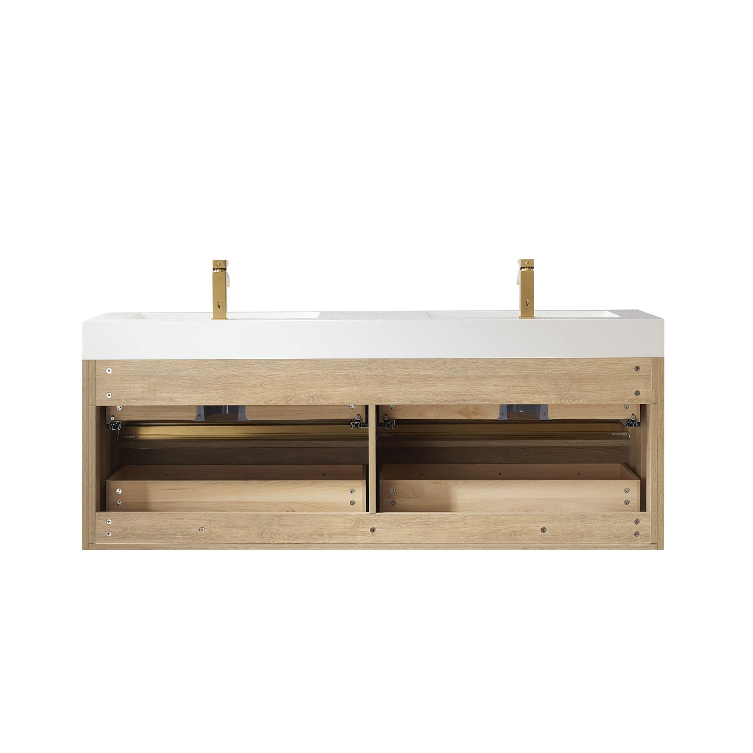 VINNOVA Palencia Bathroom Vanity with Sink - 36 Inch Modern Oak Wood Bath Vanity Set for Bathroom Remodel, Farmhouse & Contemporary Home Decor