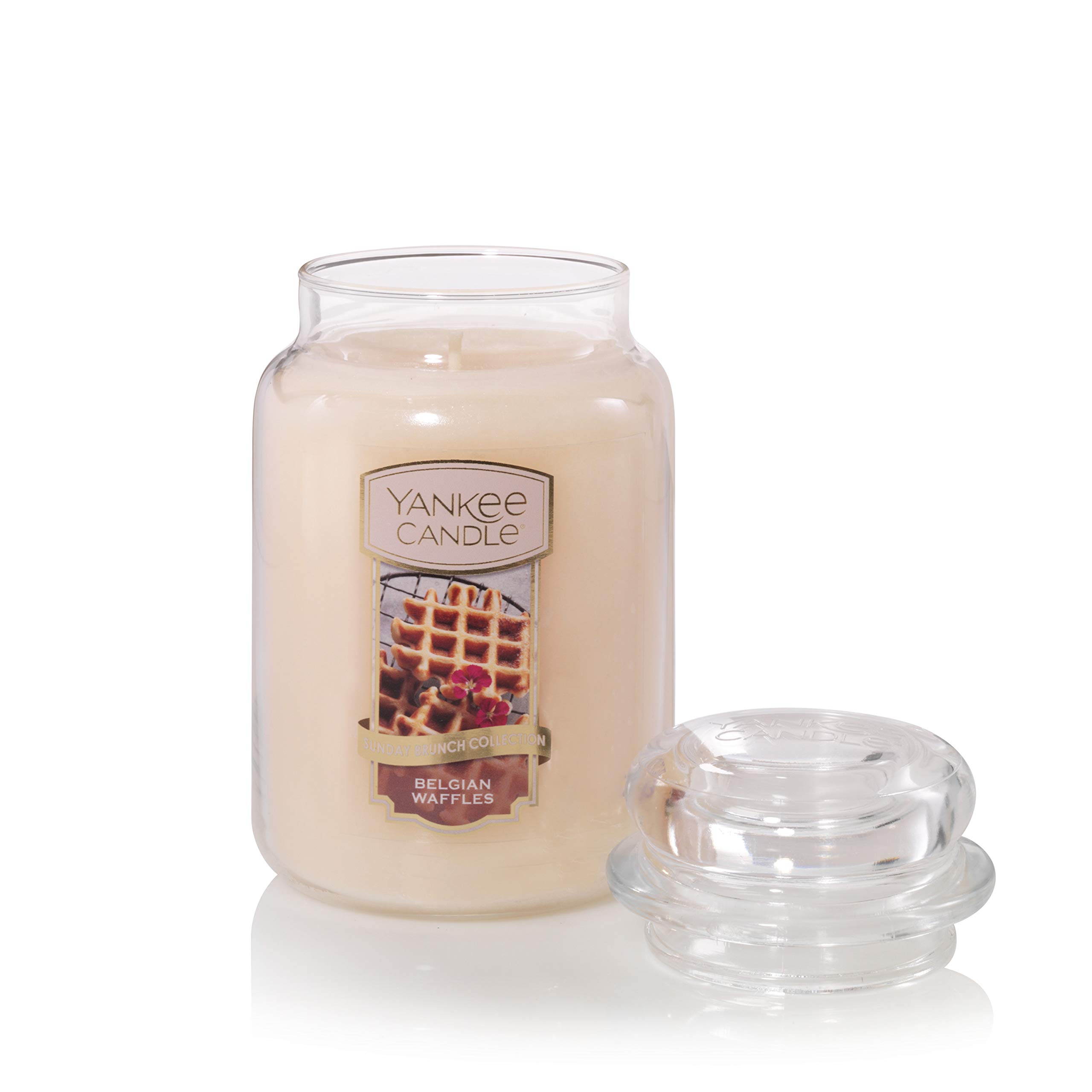 Yankee Candle Belgian Waffles Scented Large Jar Candle - 22oz Classic Single Wick, 110+ Hours Burn Time - Perfect for Home Decor, Relaxation & Cozy Atmosphere