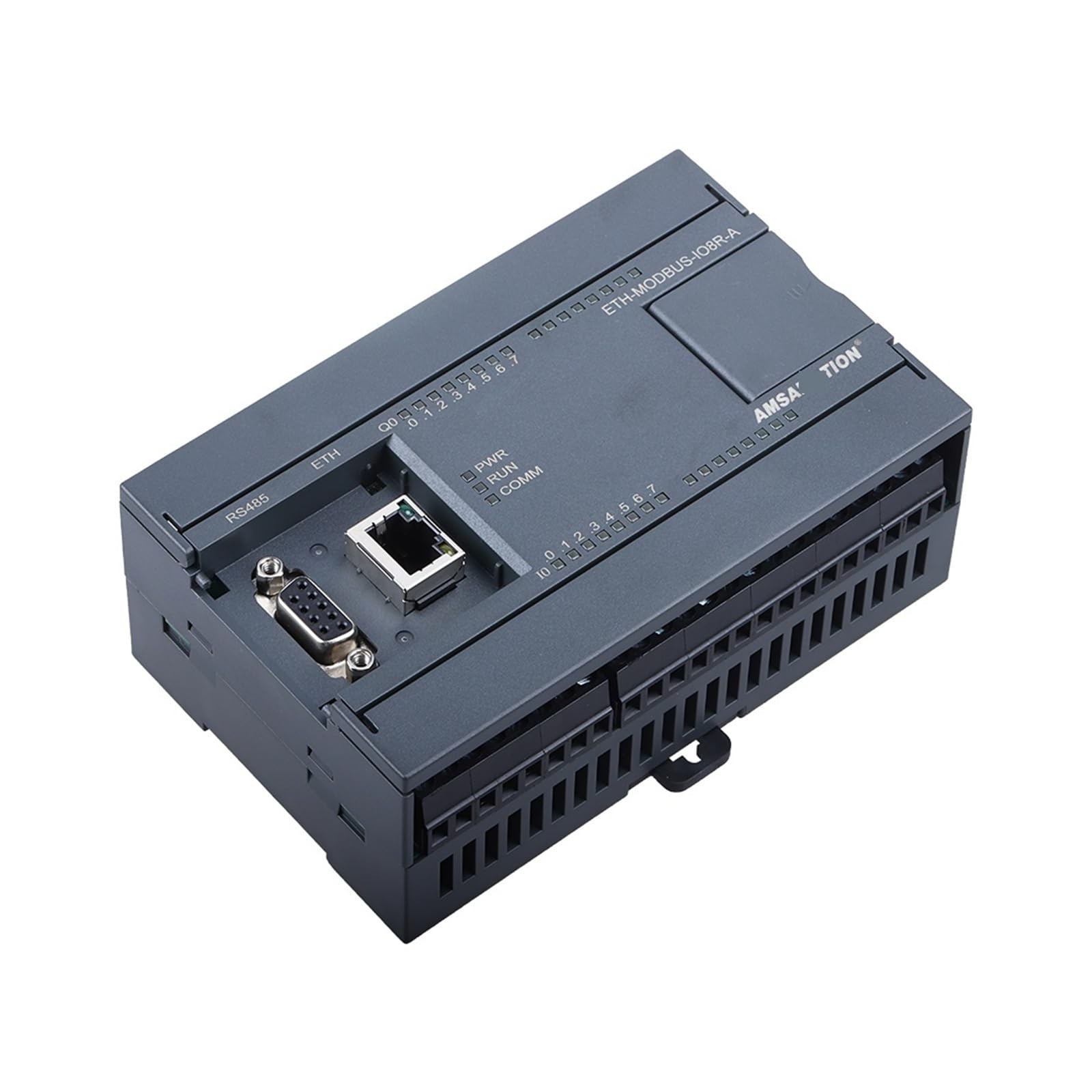 Industrial Ethernet to MODBUS RTU/RS485 Converter - 8 Digital I/O & 6 Analog Input PLC Module for Automation Control | MODBUS TCP Gateway | Factory Automation, SCADA Systems, Industrial IoT Applications