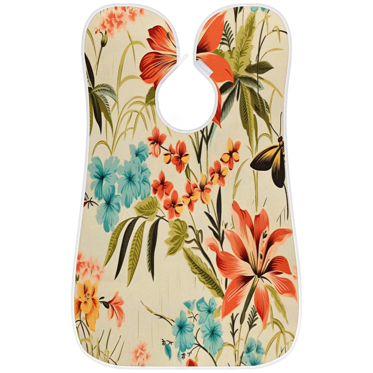 **Men's Butterfly Graphic Print Shaving Bib - Waterproof Beard Trimming Apron for Hair Dye & Makeup - Sink Hair Catcher & Grooming Tool - Perfect for Barbershops & Home Use**
