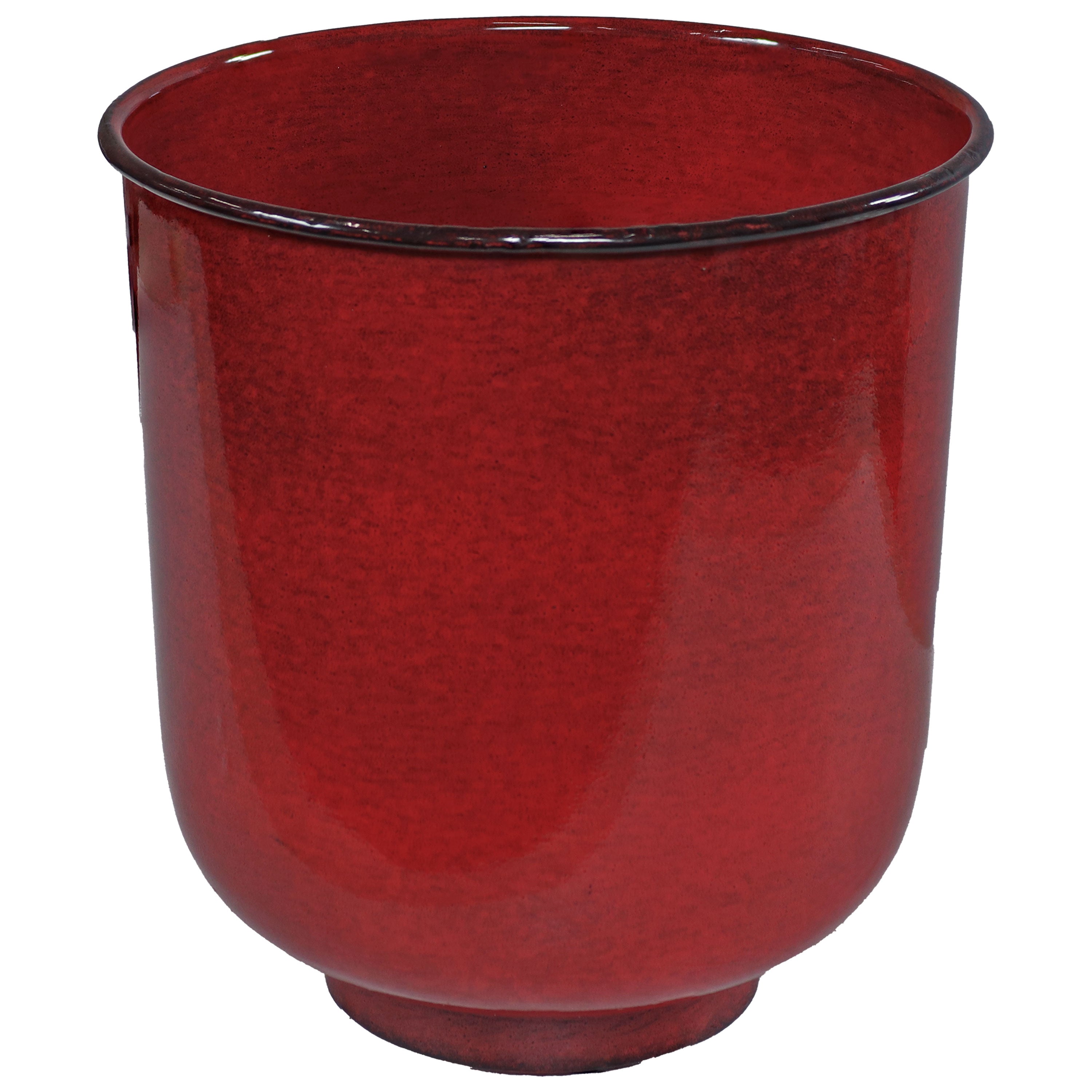 Sunnydaze Vivian Metal Outdoor Plant Pots - 11 Inch Rust-Resistant Garden Planters for Patio, Deck & Balcony Decor - Perfect for Flowers, Succulents & Herbs