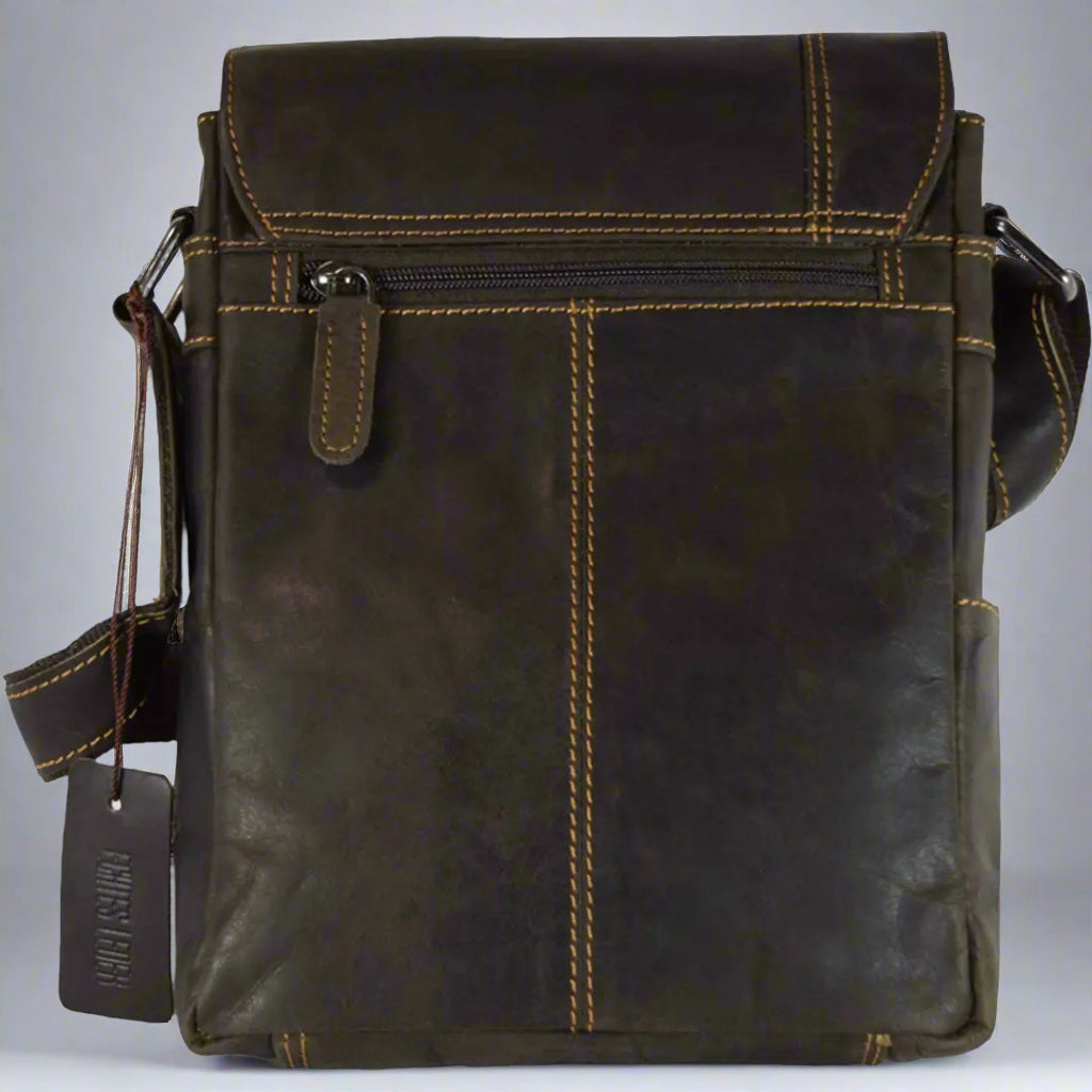 Premium Genuine Leather Henry Mini Messenger Bag for Men & Women - Stylish & Durable Crossbody Bag for Work, Travel & Daily Use