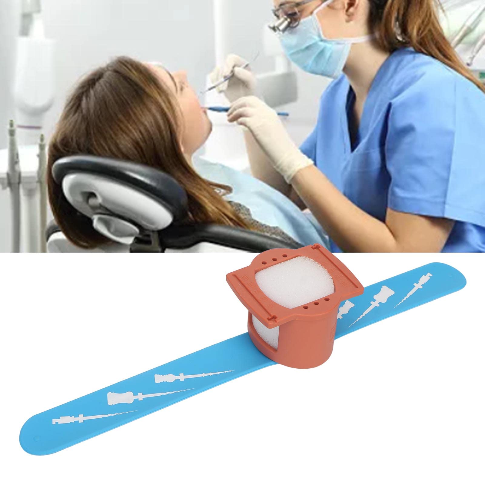 **Endodontic Wrist Ruler - Precise Dental Root Canal Measurement Tool with Clear Scale (Orange) | Ideal for Dentists, Endodontists & Dental Students**