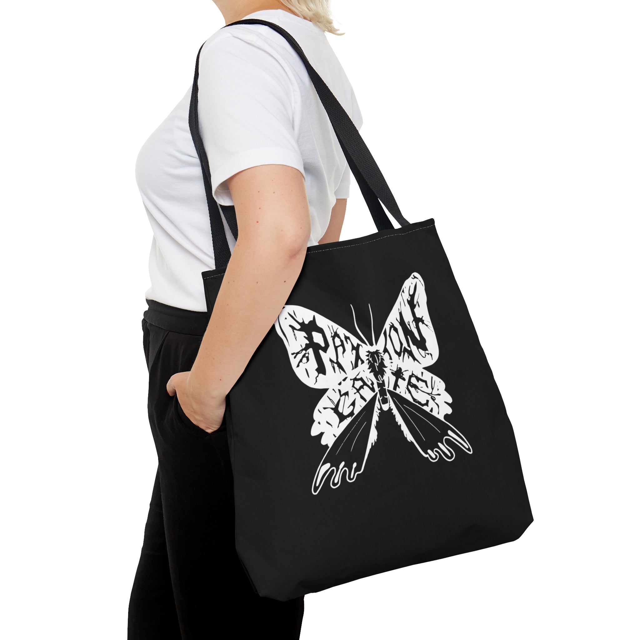 Paxton Gate Moth Tote Bag - Unique Gothic Insect Print Canvas Tote for Women - Perfect for Shopping, Beach, Books & Everyday Use