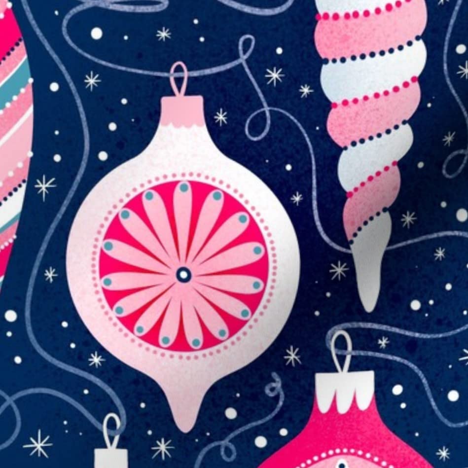 Christmas Holiday Maximalist Printed Minky Fabric Fat Quarter - Soft Plush for Sewing Baby Blankets, Quilt Backing & DIY Crafts - Perfect for Holiday Decor, Gift Making & Cozy Home Projects