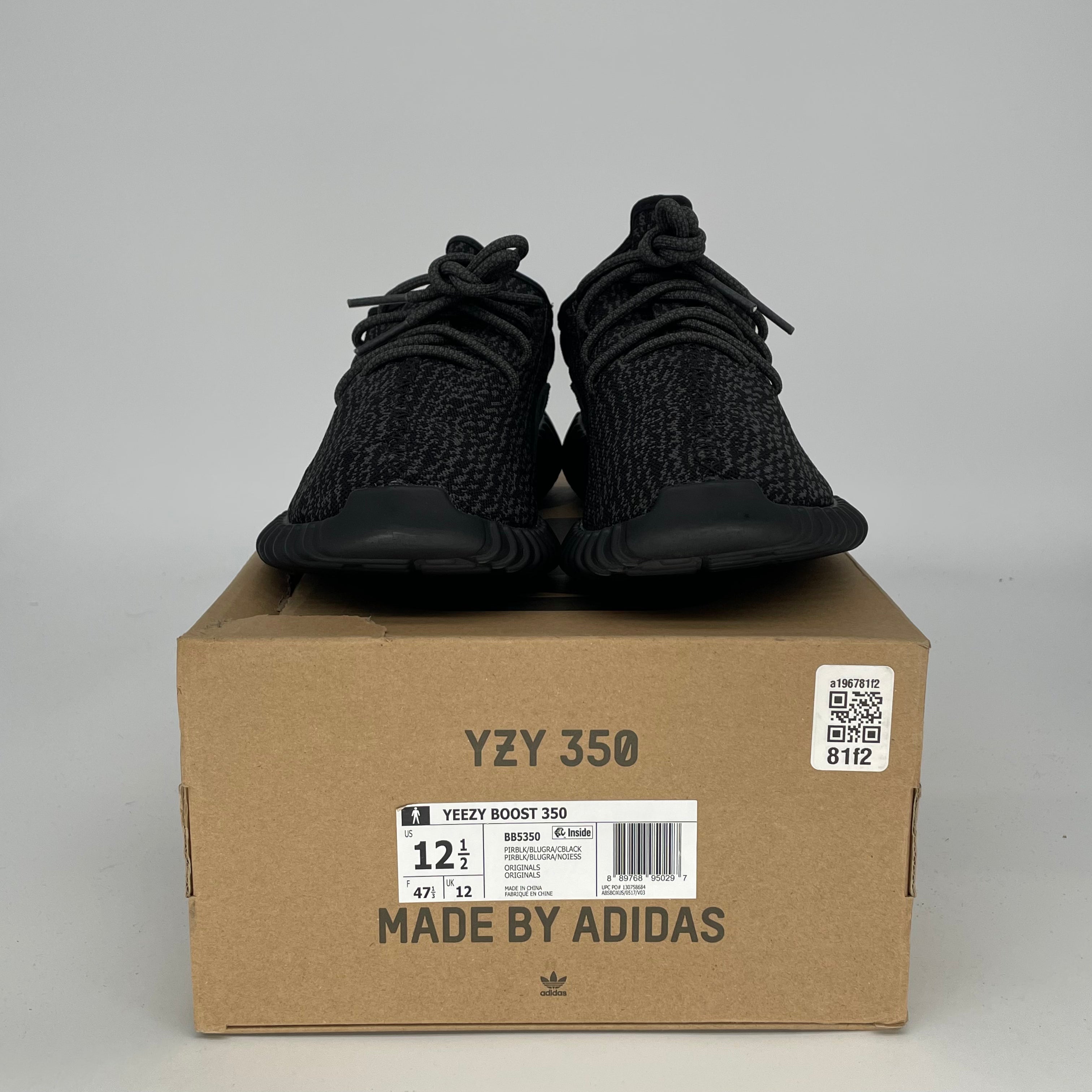 Adidas Yeezy Boost 350 V2 Pirate Black Men's Sneakers Size 12.5 BB5350 - Running, Gym & Casual Wear