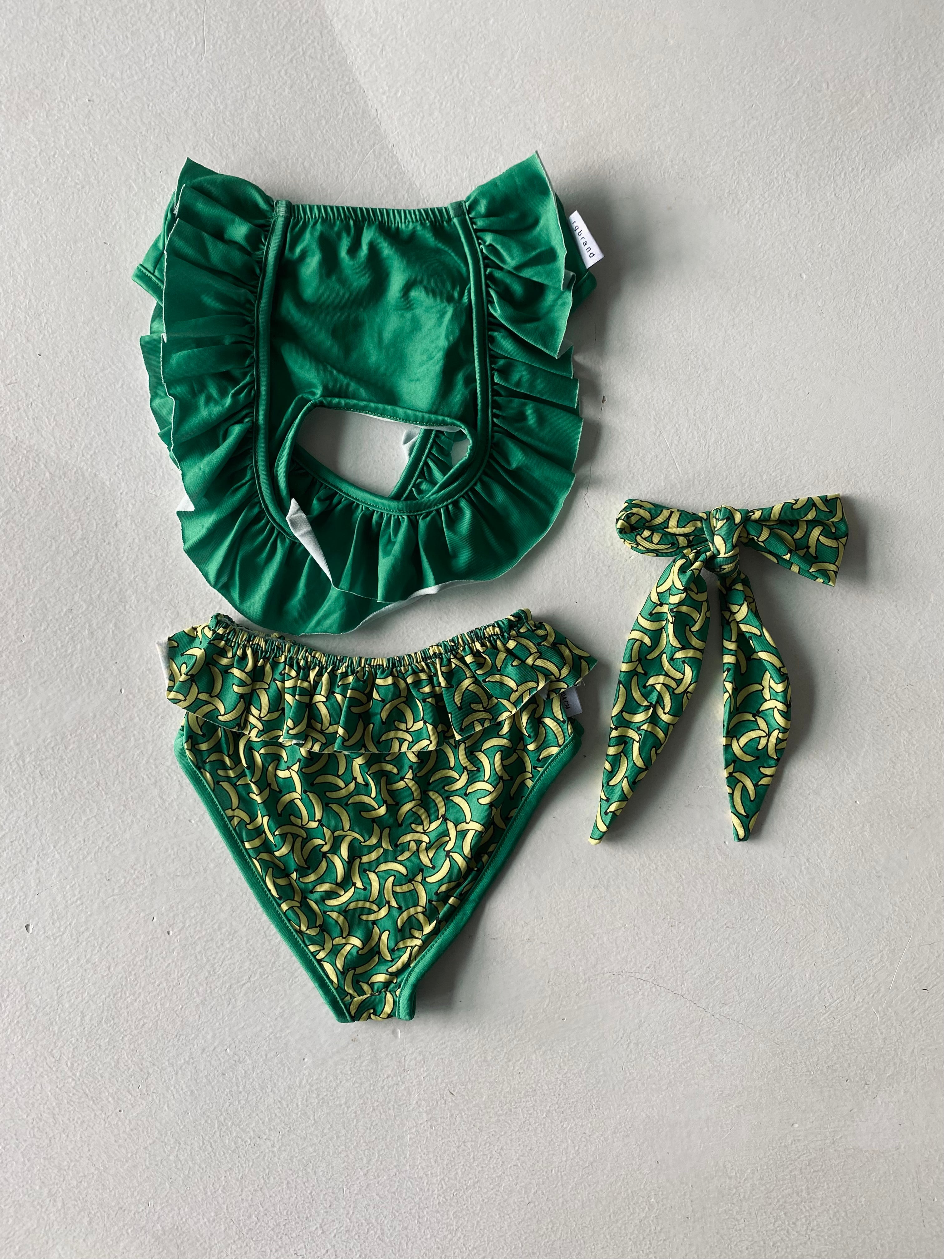 Quick-Dry 2-Piece Bikini Set with Hairband for Girls - Swimwear for Beach, Pool & Summer Vacations