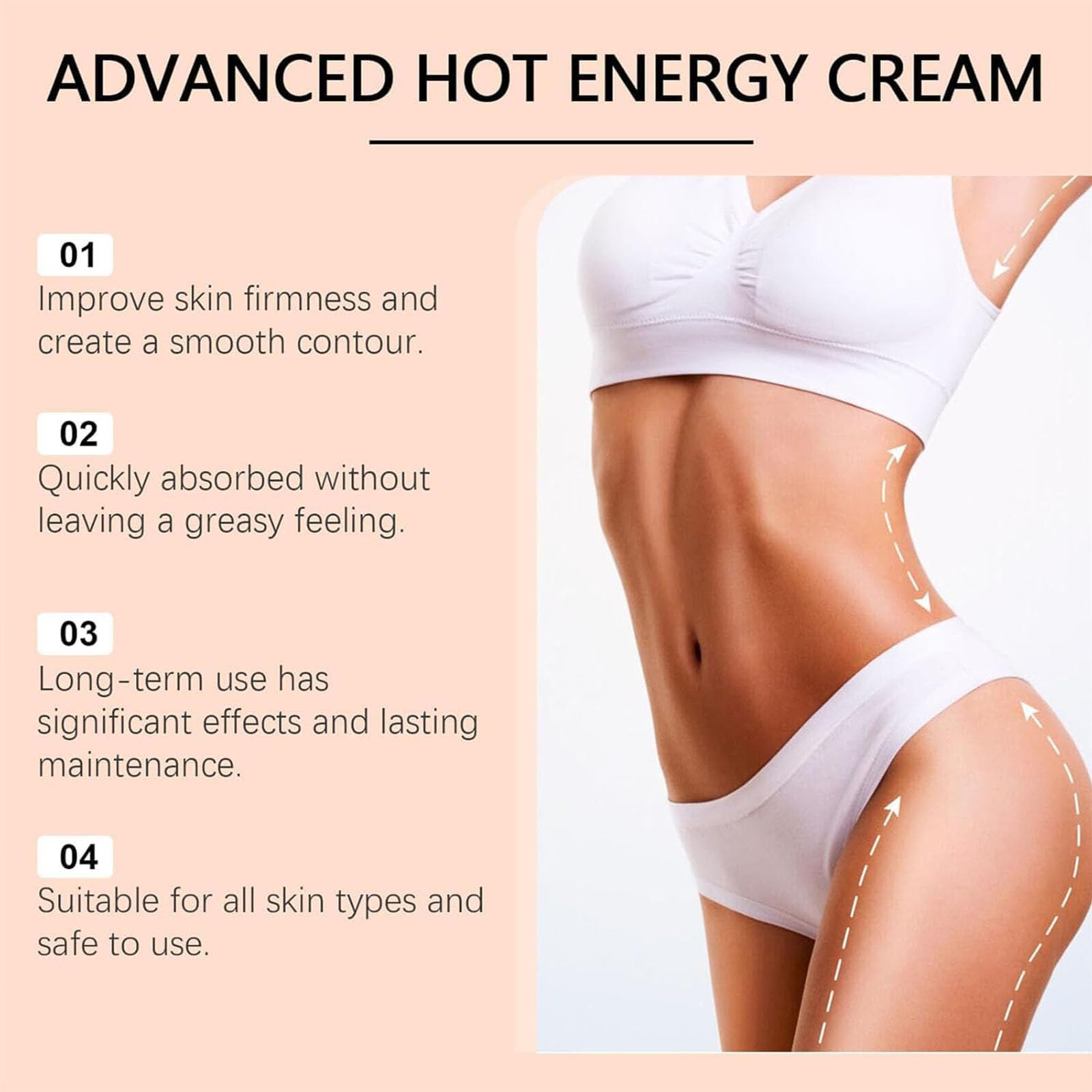Premium Hot Sweat Cream for Intense Workouts - 7 Day Fast Acting Sweat Enhancer | Skin Smoothing & Moisturizing Body Care Cream for Gym, Sauna & Weight Loss Sessions