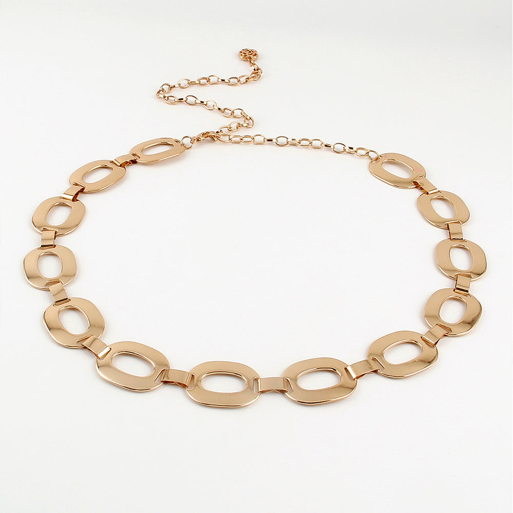 Elegant Summer Waist Chain Jewelry - Gold & Silver Metal Body Chain for Women - Perfect for Beach, Festival, and Party Outfits