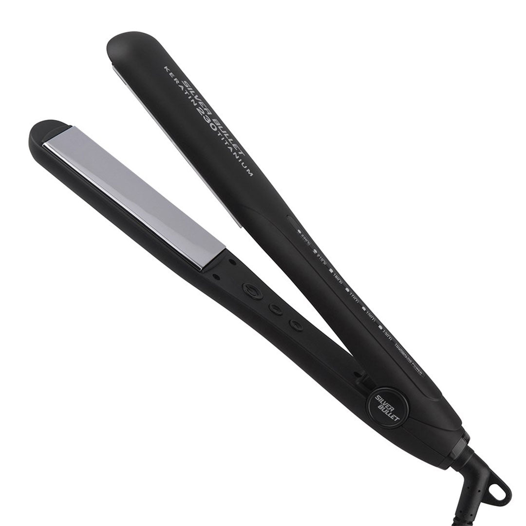 Silver Bullet Keratin 230 Wide Hair Straightener - 38mm Titanium Plates for Smooth & Shiny Hair | Perfect for Salon & Home Use