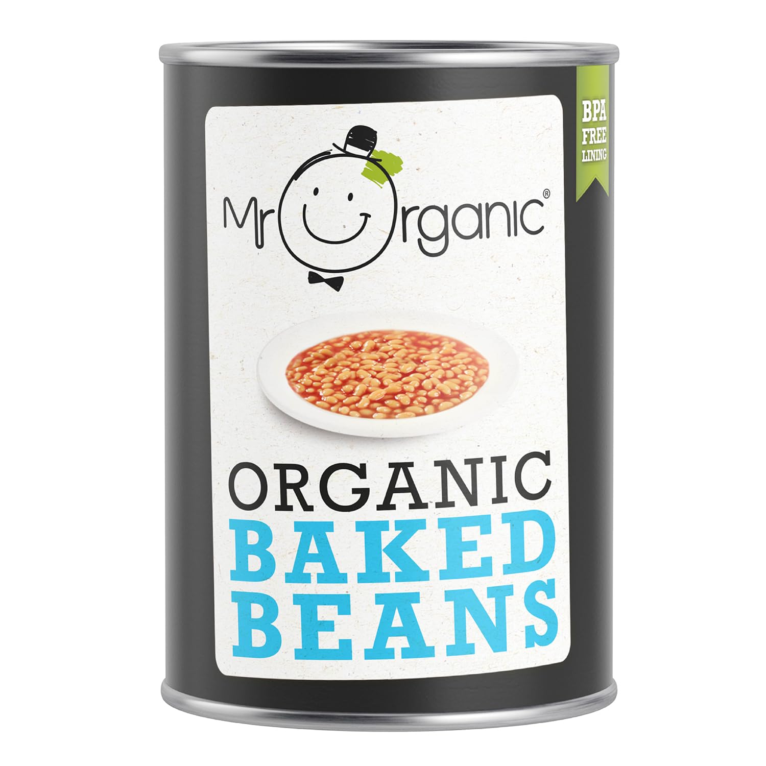 Organic Baked Beans in BPA-Free Can | Certified Vegan & USDA Organic | Perfect for Camping, BBQs & Quick Meals