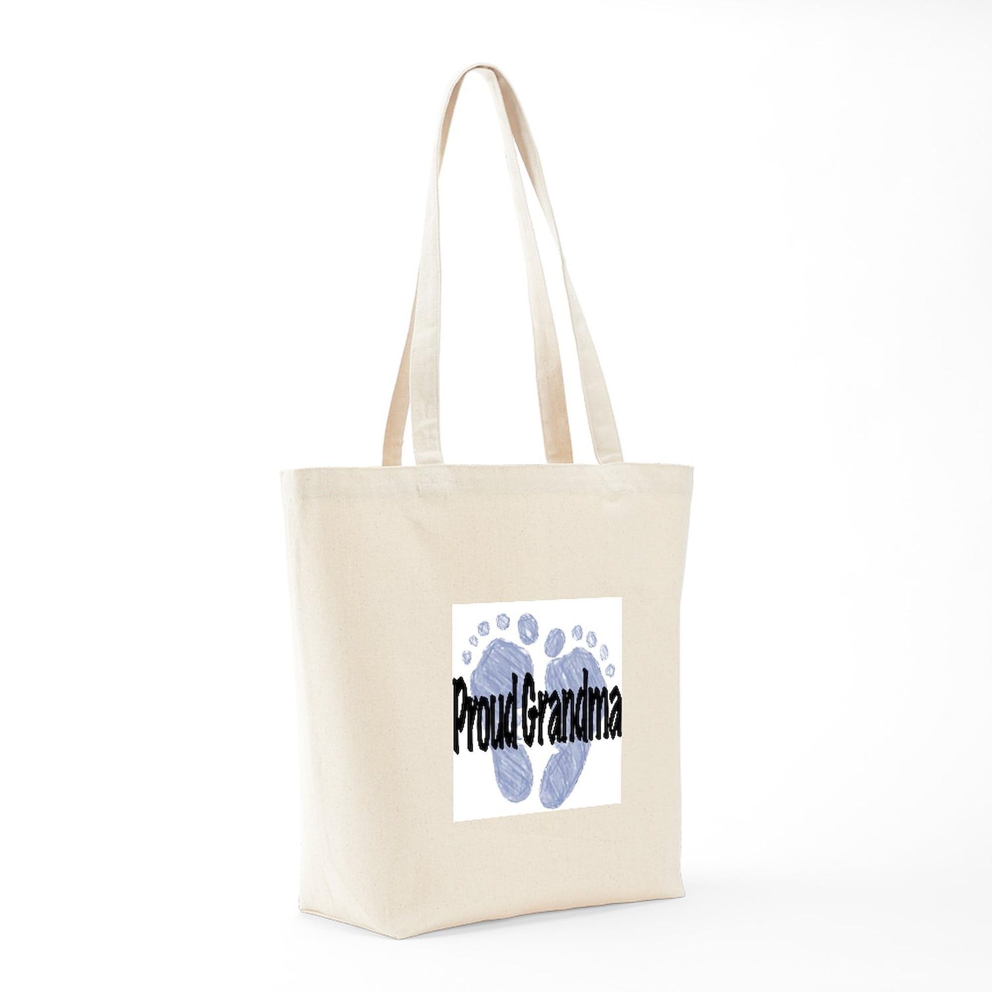 Proud Grandma (Boy) Tote Bag - Natural Canvas Reusable Shopping Bag for Groceries, Beach & Everyday Use | CafePress