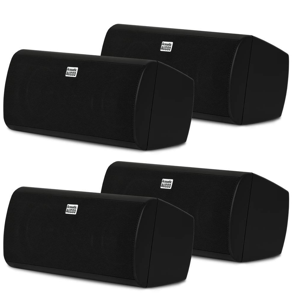 Acoustic Audio AA35CB 3-Way Bookshelf Speakers - 1600W Peak Power, Black (2 Pair Pack) - Perfect for Home Theater, Gaming & Music Listening