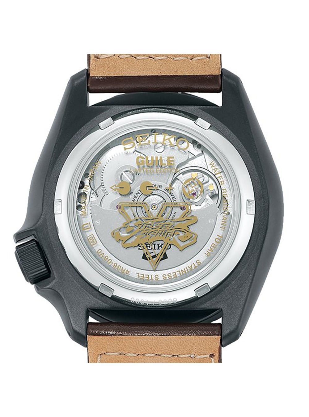 SEIKO 5 Sports Street Fighter V Limited Edition Guile Model SBSA081 Automatic Watch - Japan Made JDM - Perfect for Collectors & Street Fighter Fans