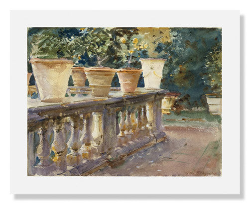 John Singer Sargent 'Villa di Marlia, Lucca: The Balustrade' Art Print - Premium Wall Decor for Living Room, Bedroom & Office | Famous Landscape Painting Reproduction