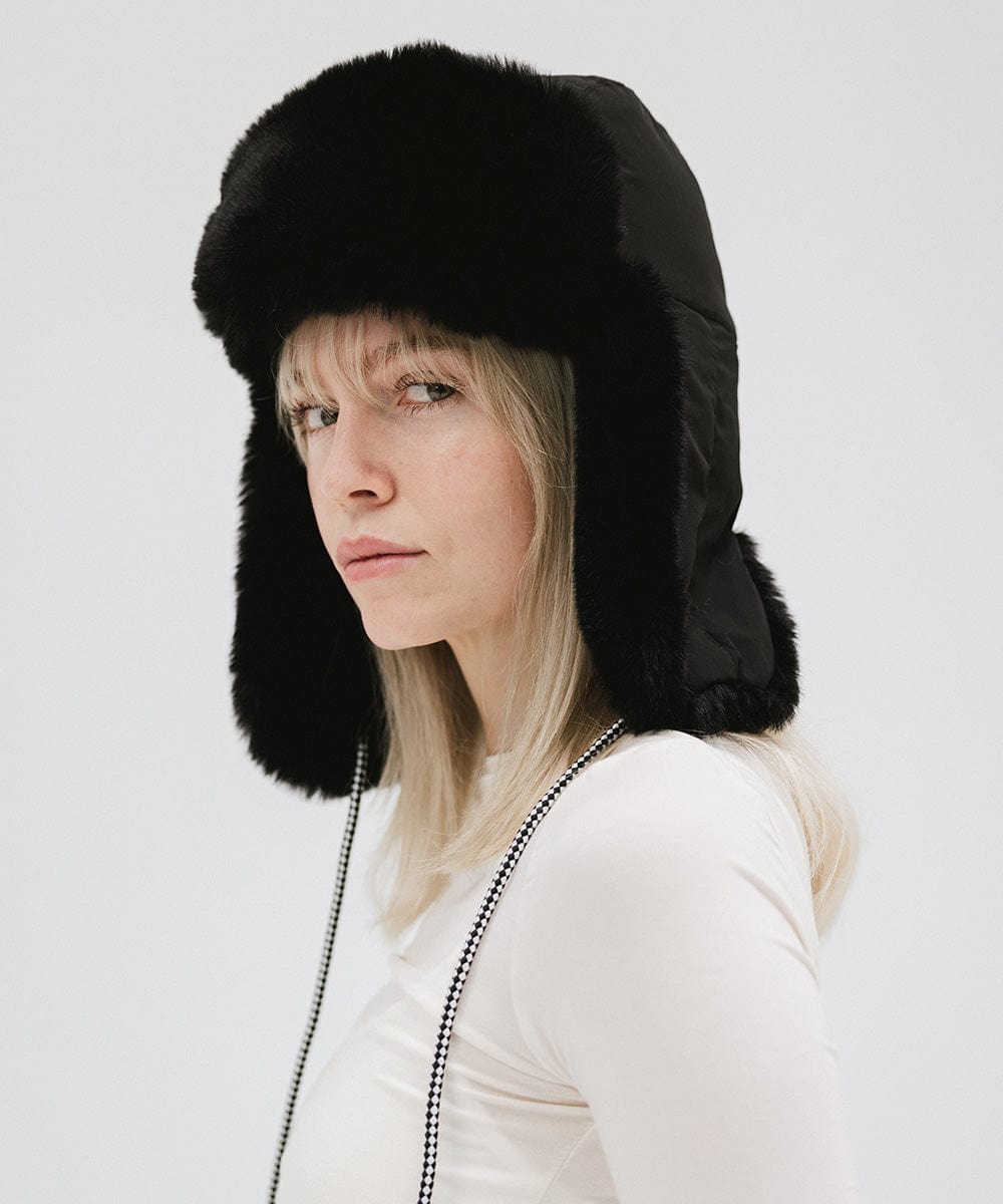 Leda Trapper Hat for Men Women - Warm Winter Fur Hat with Ear Flaps - Cozy Outdoor Hunting Skiing Snowboarding Hat - Perfect for Cold Weather Adventures
