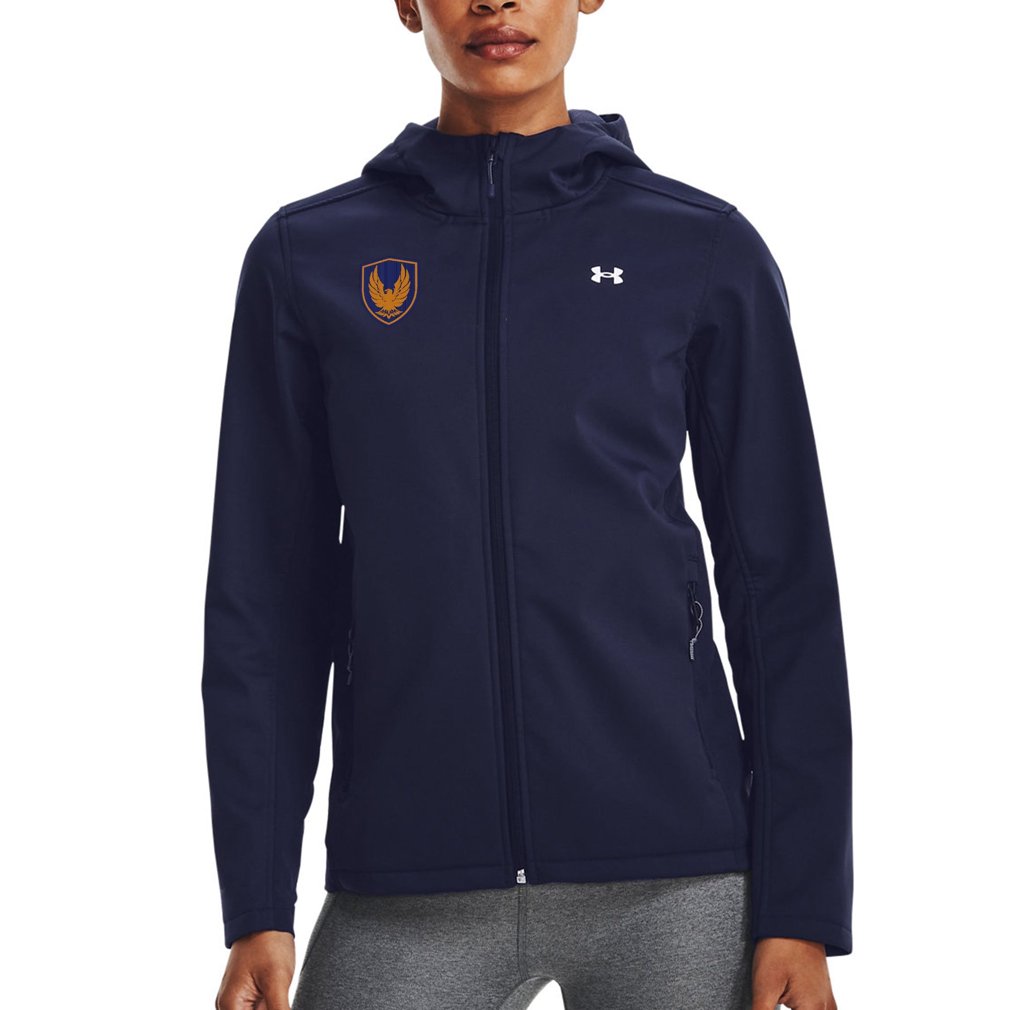 GHFH Rugby UA Women's CGI Hooded Jacket - Waterproof Windbreaker for Outdoor Sports & Casual Wear | Perfect for Rugby, Hiking, and Everyday Fashion
