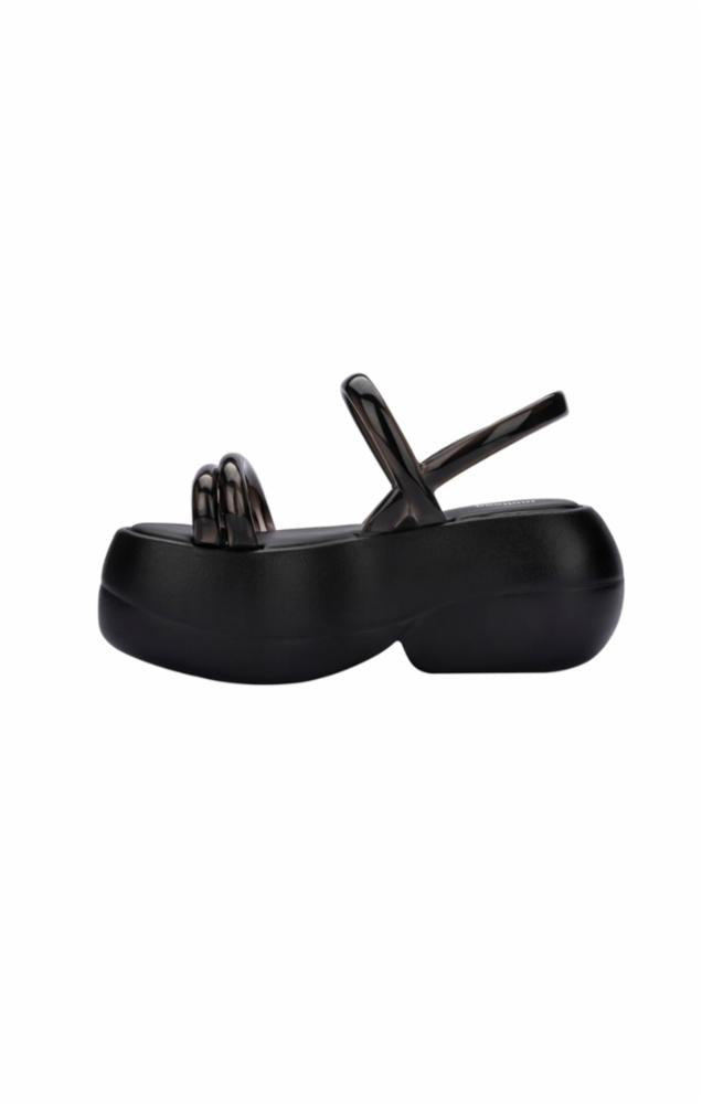 Melissa Women's 33579 Black M Leather Sandals - Comfortable & Stylish Summer Shoes for Beach, Travel & Casual Outings