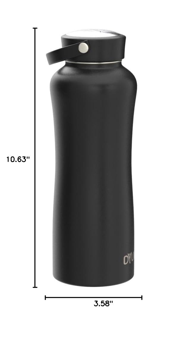 DYLN Alkaline Water Bottle - Portable Hydrogen Water Generator with 9.5 pH Hydrogen-Rich Water | Vacuum Insulated Stainless Steel Bottle Keeps Drinks Cold 24 Hours | Perfect for Gym, Hiking & Daily Hydration