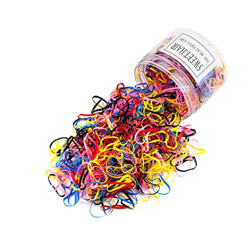Premium Soft Elastic Hair Bands for Women & Kids - 1000pcs Nylon Rubber Bands for Braids, Wedding Hairstyles & Everyday Use (Large, One Size) - Gentle Hair Ties for School, Work & Sports