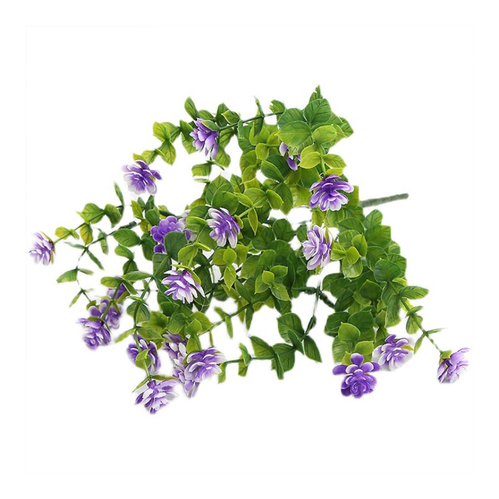 Artificial Eucalyptus Wisteria Garland - Realistic Simulation Green Plant Potted Fence Flower Arrangement for Home Decor, Weddings & Events (One Size, Style B)