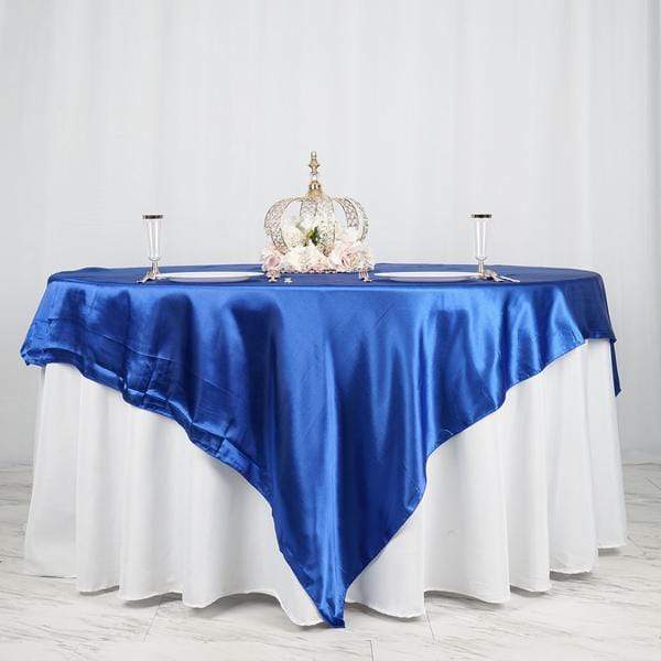 90 x 90 Inch Satin Table Overlay - Premium Square Tablecloth for Weddings, Parties & Events - Elegant Dining Table Cover for Home Decor & Special Occasions