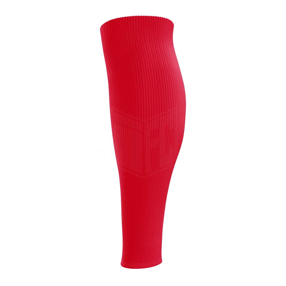 FC Football Sock Sleeve - Breathable Compression Leg Sleeves for Soccer, Running & Sports (Red) - Perfect for Training, Games & Injury Recovery