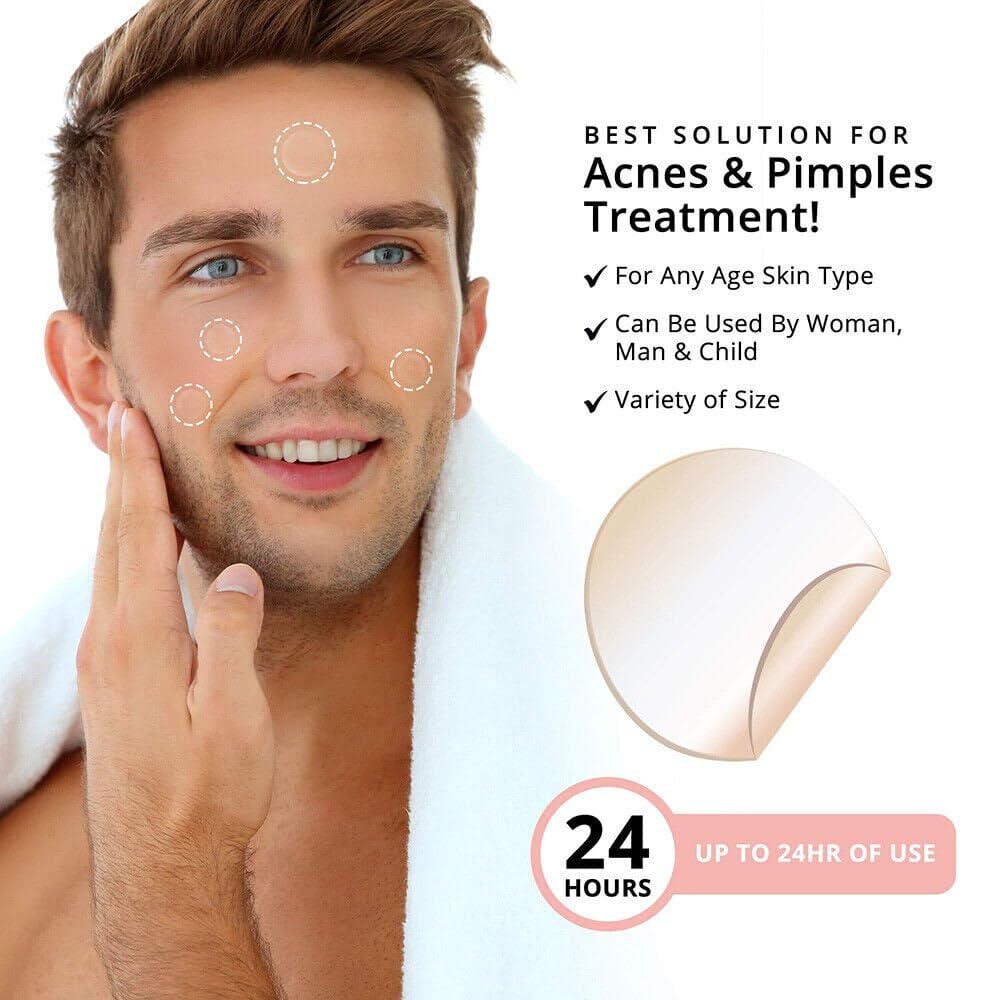 Dherik Tradworld 72 Count Acne Pimple Healing Patches - Hydrocolloid Spot Treatment for Face, Blemish & Scar Care - Perfect for Overnight Use & Daily Skincare Routine