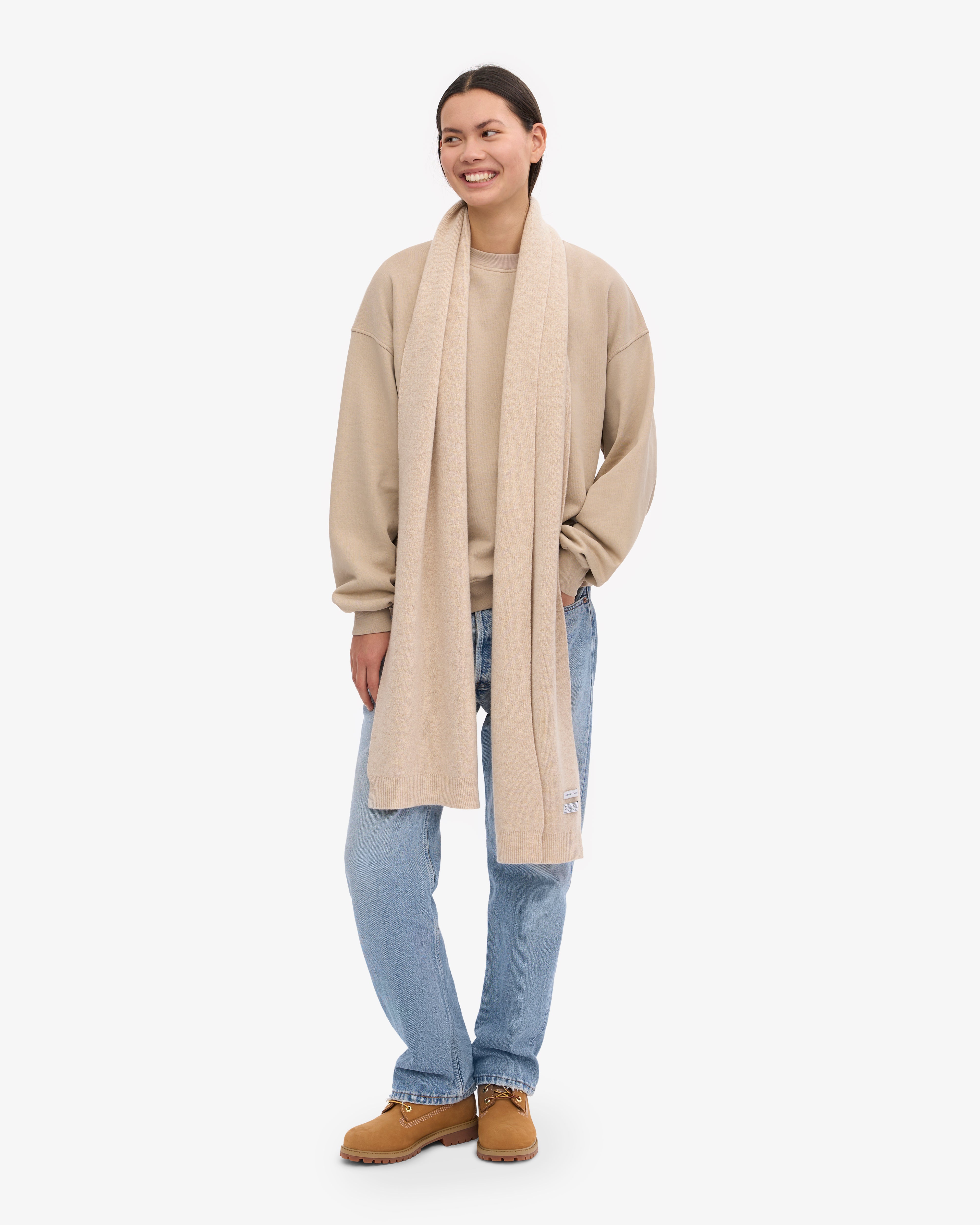 Premium Merino Wool Scarf - Soft & Warm Winter Accessory for Men & Women - Ivory White - Perfect for Cold Weather, Outdoor Activities & Fashion Styling