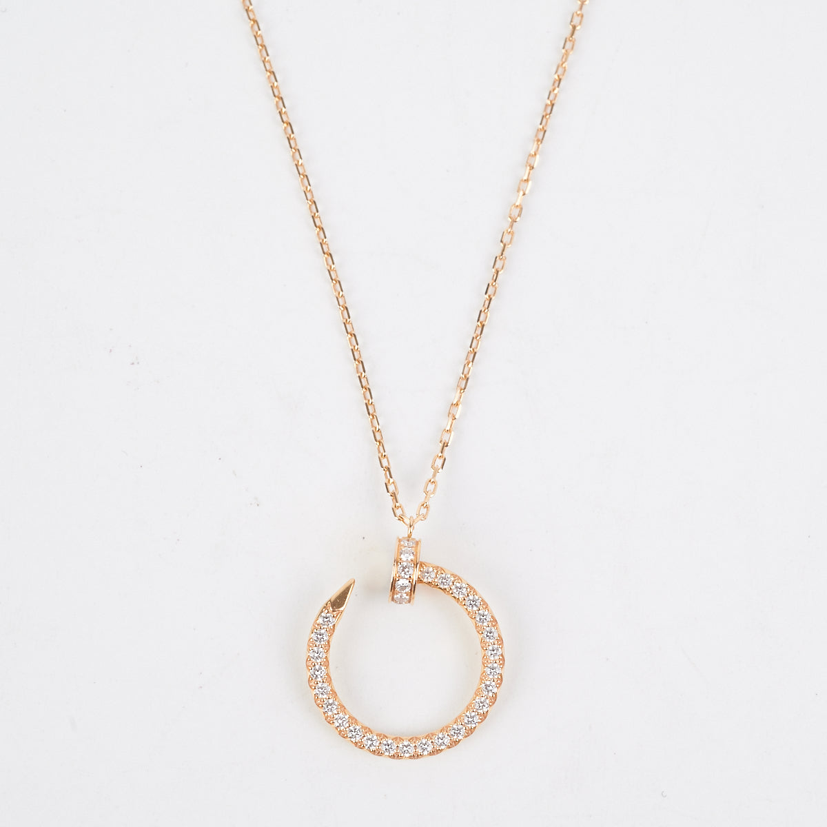Cartier Juste Un Clou Diamond Necklace 18K Rose Gold - Elegant Jewelry for Women, Perfect for Weddings, Parties & Special Occasions