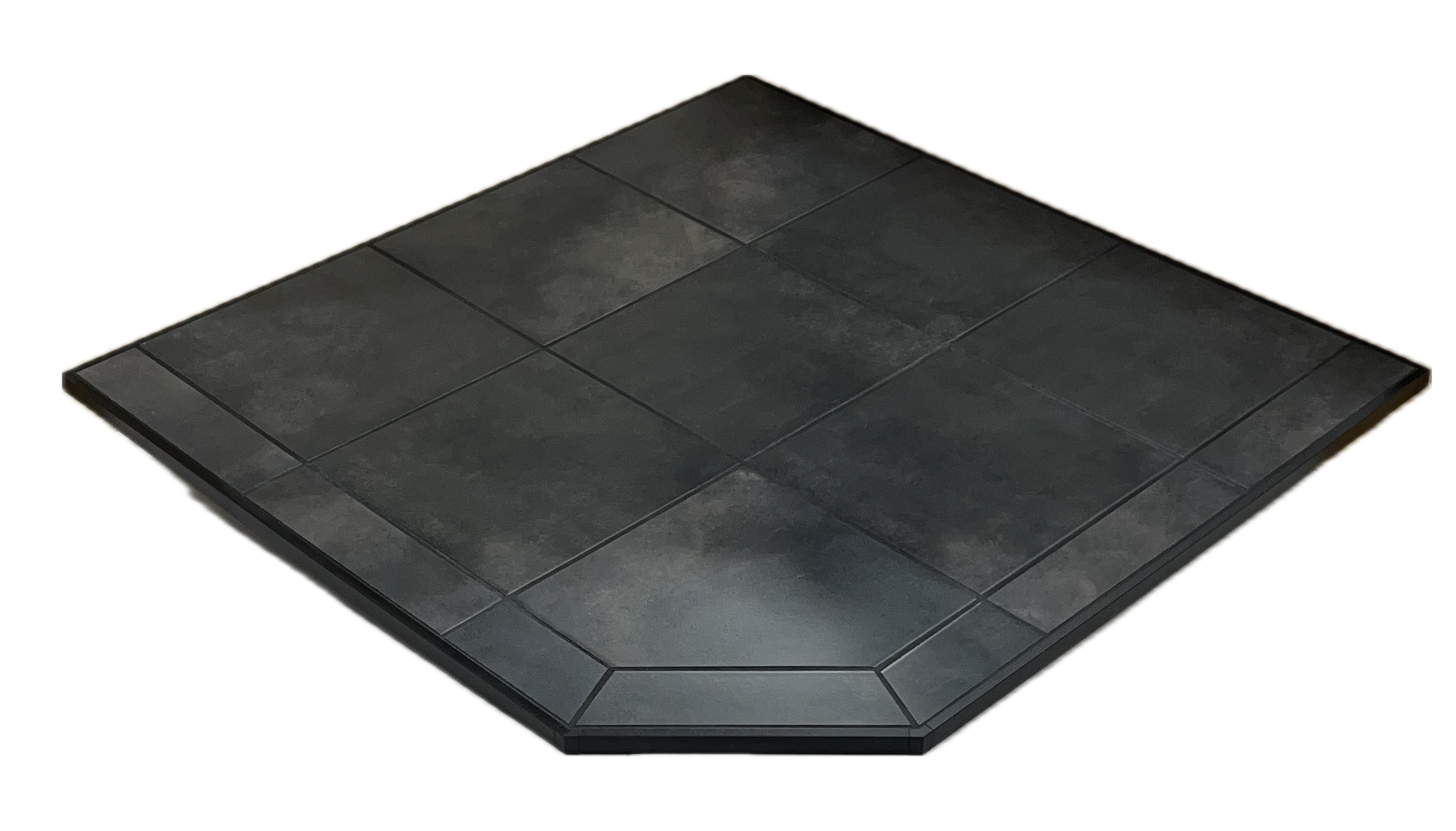 Comfortbilt 40 Corner Hearth Pad in Black Copper - Type 2 Fireplace Protector | Heat Resistant Floor Mat for Wood Stove & Gas Fireplace | Perfect for Living Room, Bedroom & Home Decor