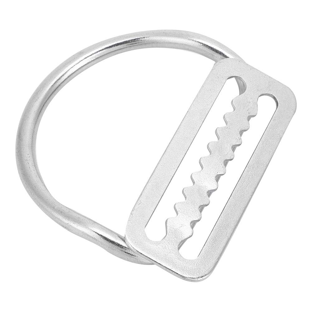 Stainless Steel D-Ring Belt Keeper for Scuba Diving - Secure & Adjustable Strap Buckle for Wetsuits, Dive Gear & Outdoor Activities