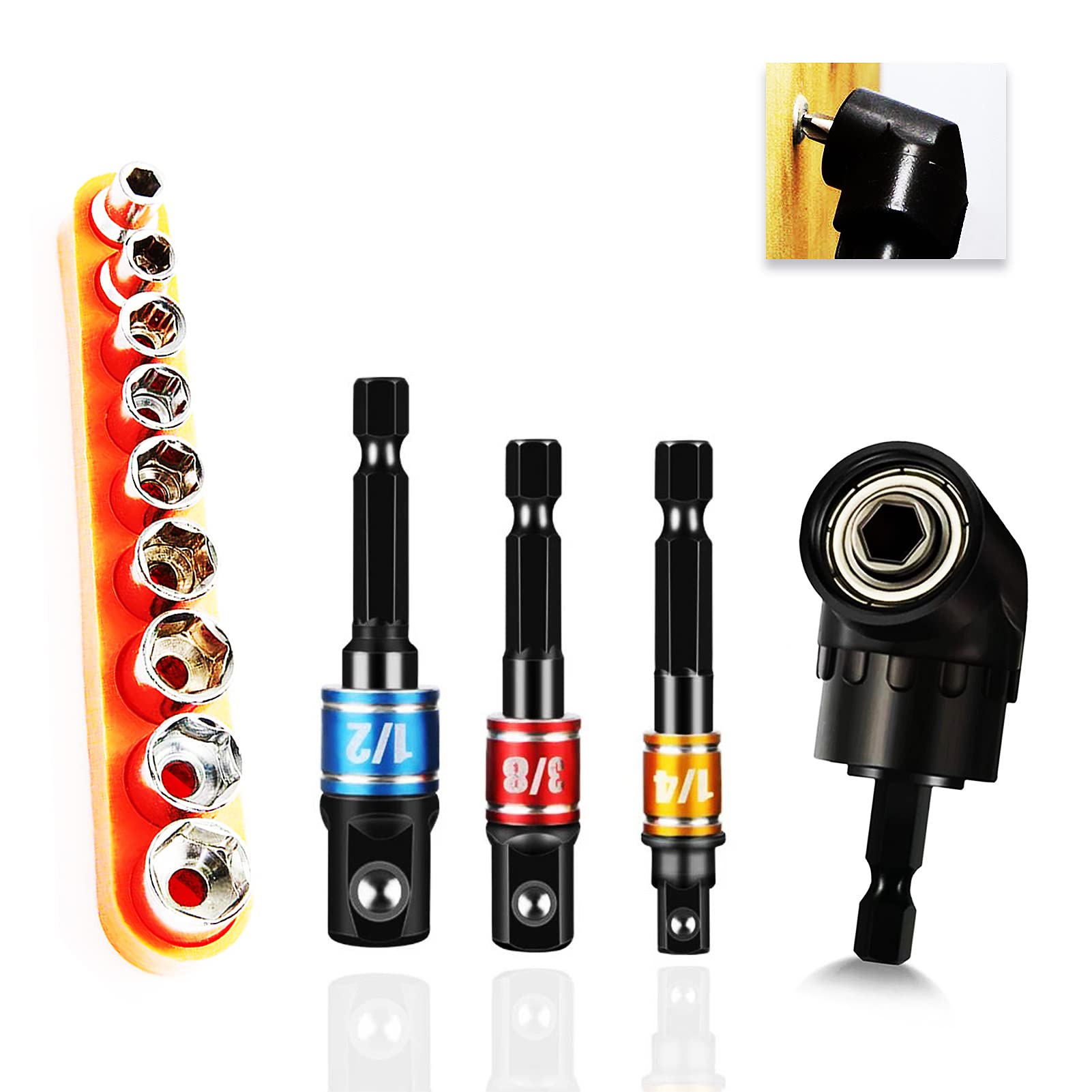 Right Angle Drill Attachment Set - 3PC 1/2