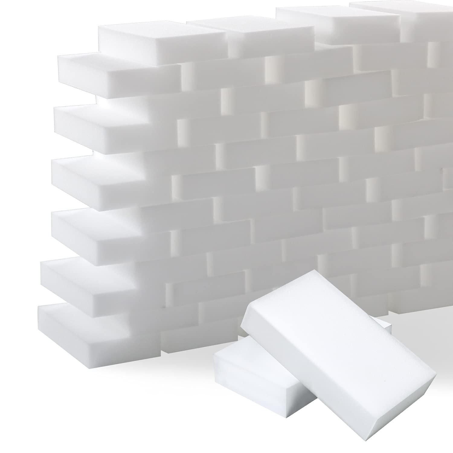 50 Pack Magic Cleaning Sponges by Trendbox - Premium Melamine Foam Sponges for Dishes, Kitchen, Bathroom & Household Cleaning - Heavy Duty Eraser Sponges for Tough Stains & Scuffs