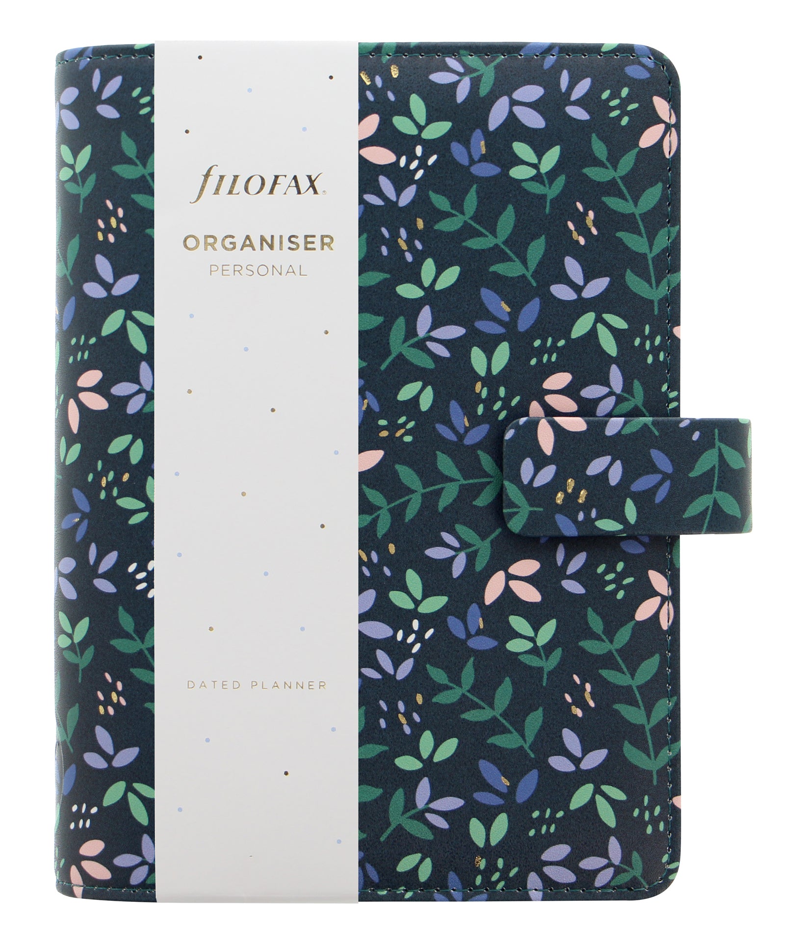 2025 Filofax Garden Personal Organizer Planner - Dusk Blue Leather Cover, 7.5