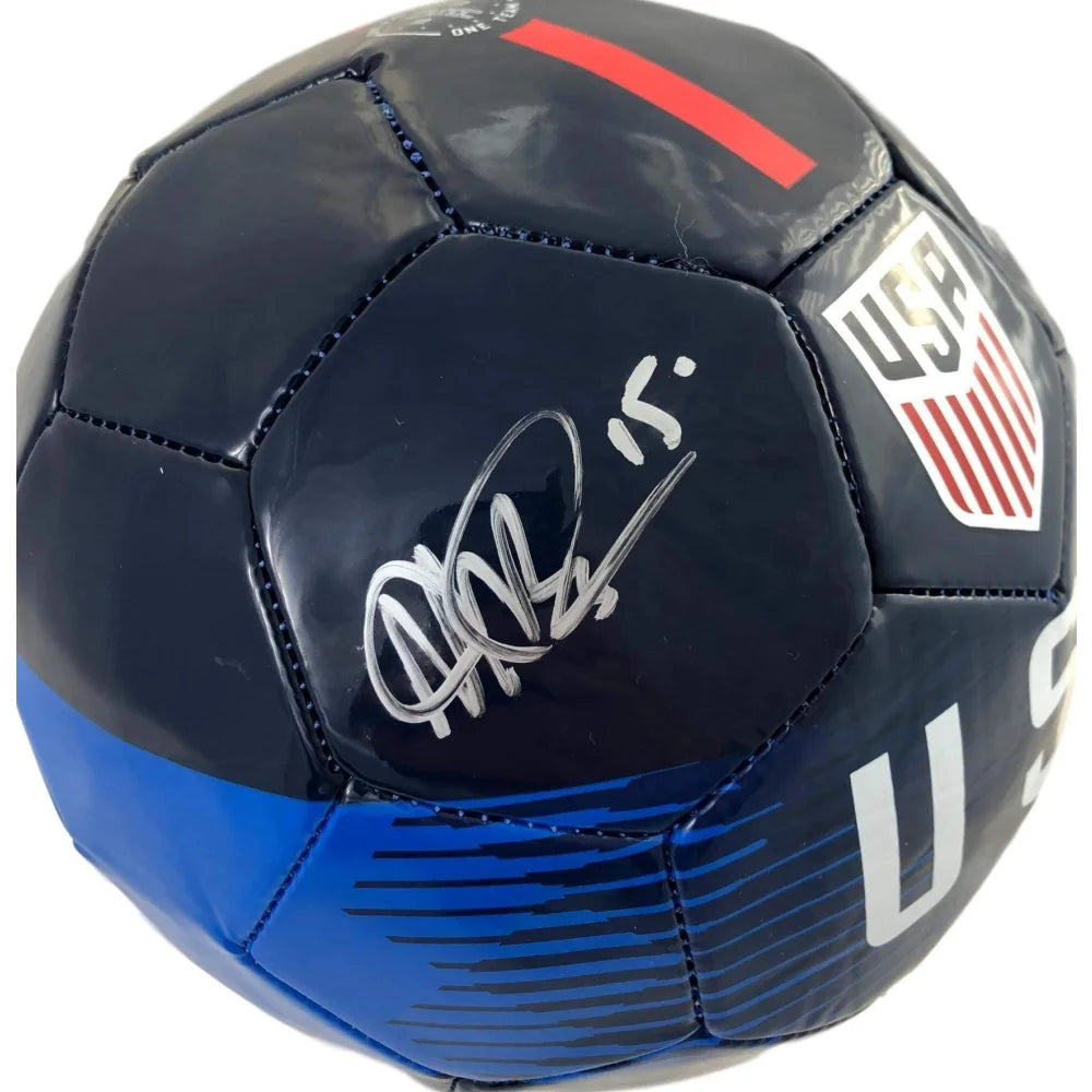 Authentic Megan Rapinoe & Alex Morgan Dual Signed USA Soccer Ball with COA - Lojo World Cup Autograph - Perfect for Soccer Memorabilia Collectors, Sports Fans & Gift Giving