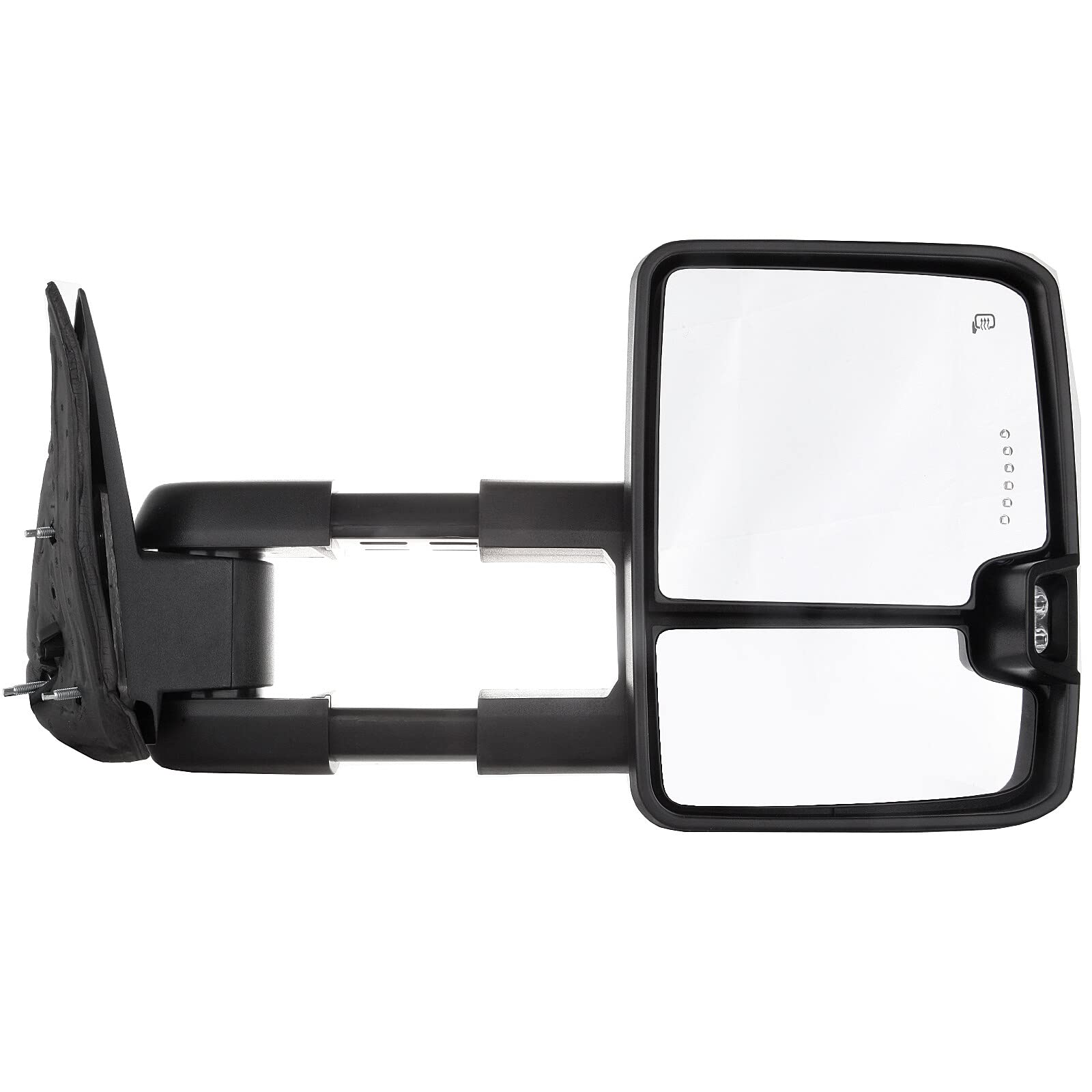 ECCPP Power Heated Towing Mirrors with LED Turn Signal - Compatible with 2001-2002 GMC Sierra 1500 HD/2500 HD/3500 - Chrome Housing, Left & Right Side Adjustable - Perfect for Towing, Off-Roading & Night Driving