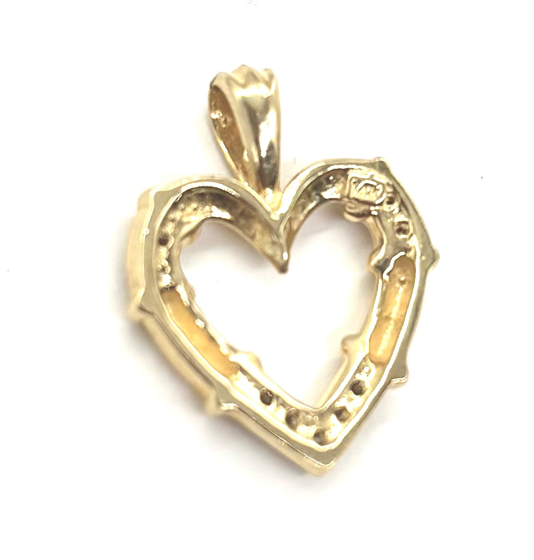 14K Gold Diamond Heart Pendant Necklace for Women - Dainty & Elegant Jewelry Gift for Valentine's Day, Anniversary & Special Occasions