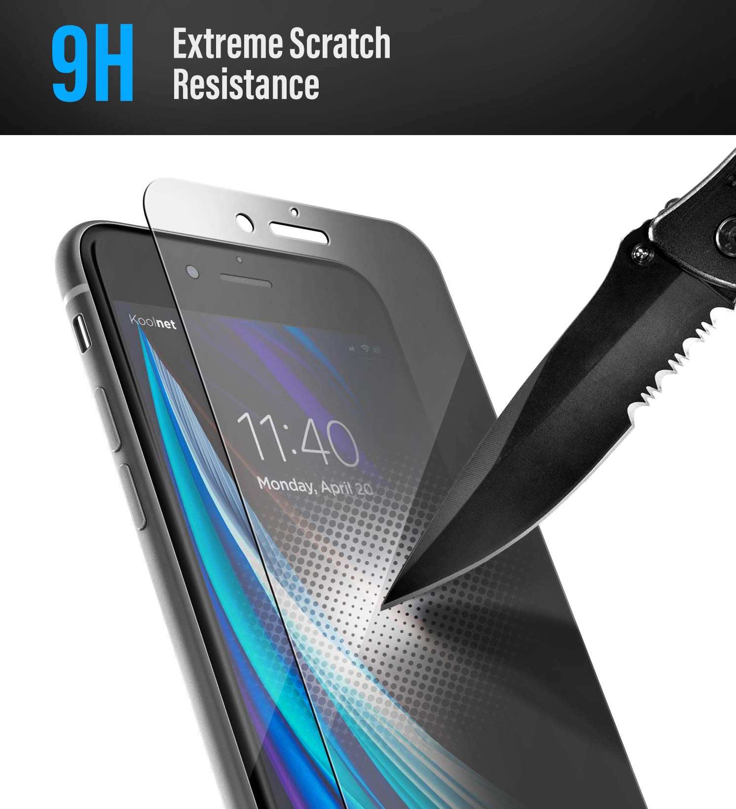 Privacy Screen Protector for iPhone SE - Anti-Spy Tempered Glass for Work & Travel