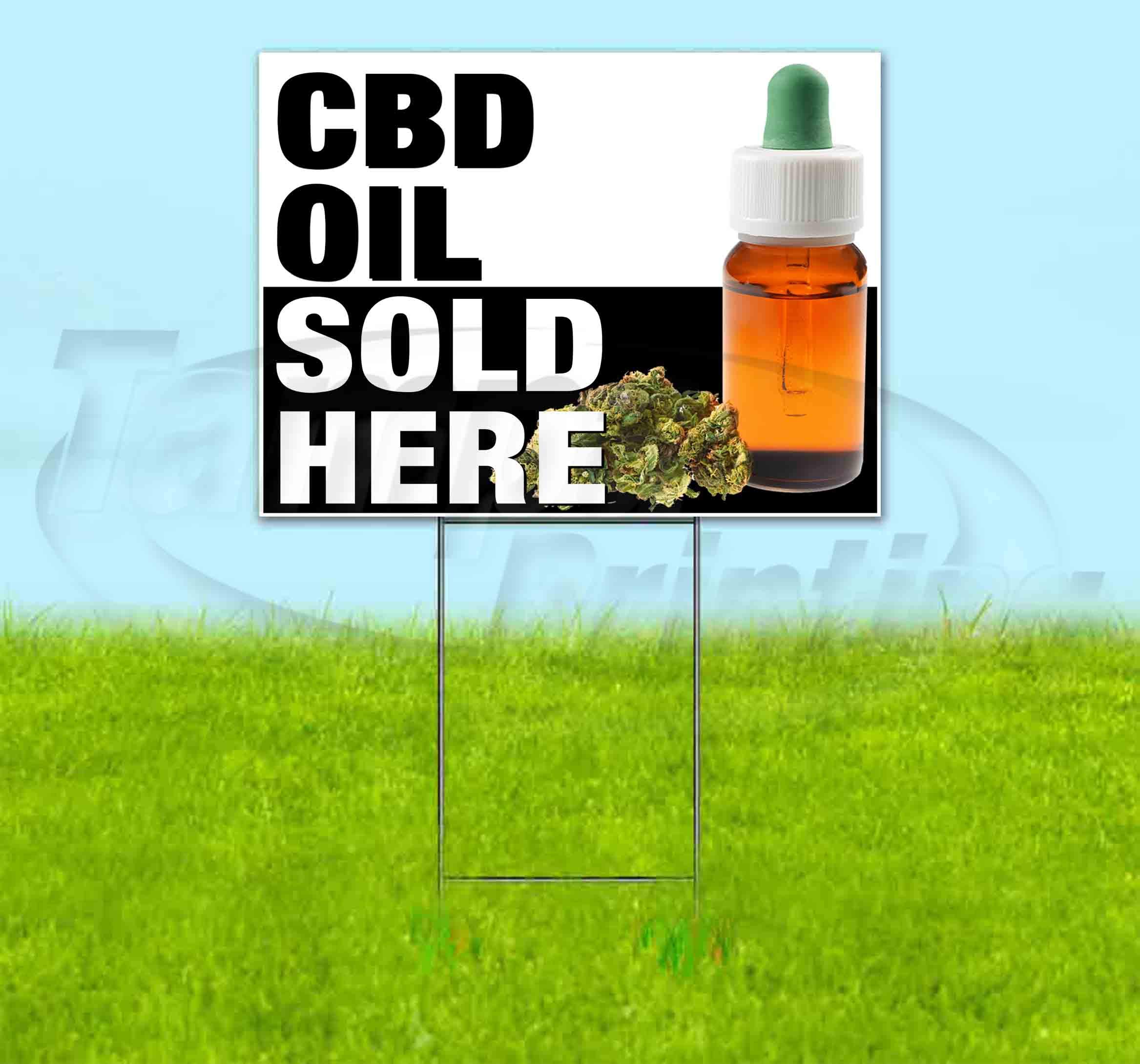 Premium CBD Oil Yard Sign - 18