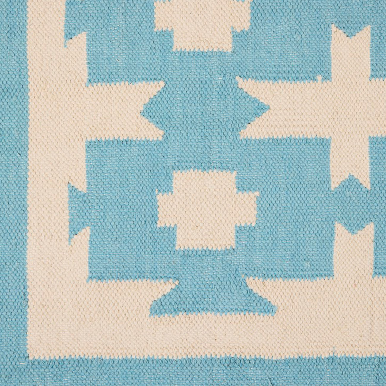 Chunky Cotton Sky Blue Area Rug - Soft and Durable Handmade Rug for Living Room, Bedroom, Nursery - Perfect for Cozy Home Decor and Modern Interior Design