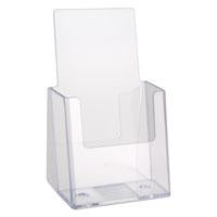 A6 Brochure Holder - Single Pocket High Back Display Stand for Business, Office, or Retail Use - Perfect for Menus, Flyers, and Promotional Materials