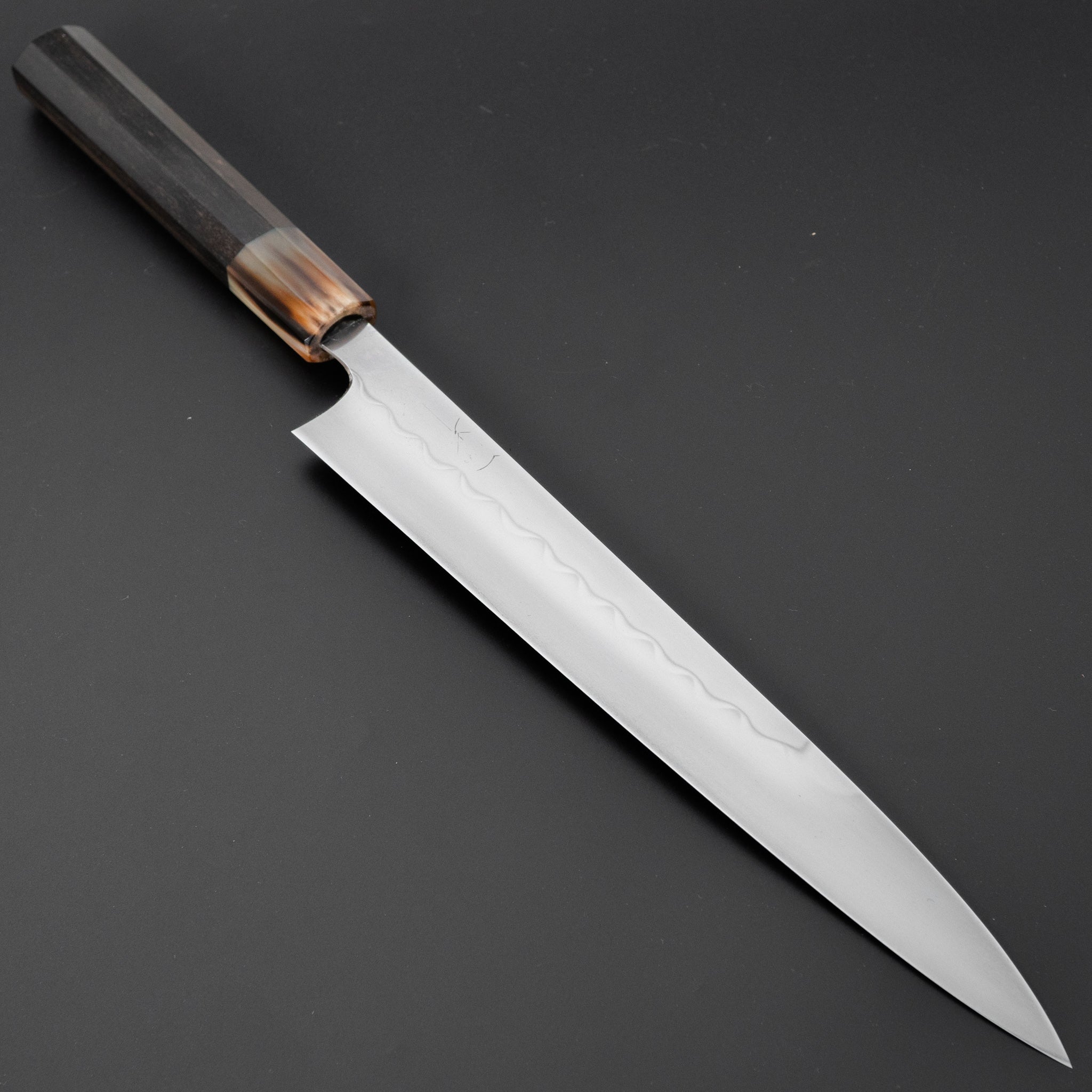 Hitohira Togashi Yohei White #1 Mizu Honyaki Sujihiki 270mm Japanese Chef Knife with Taihei Ebony Handle (#064/Saya Included) - Perfect for Slicing Sashimi, Meat & Sushi Preparation