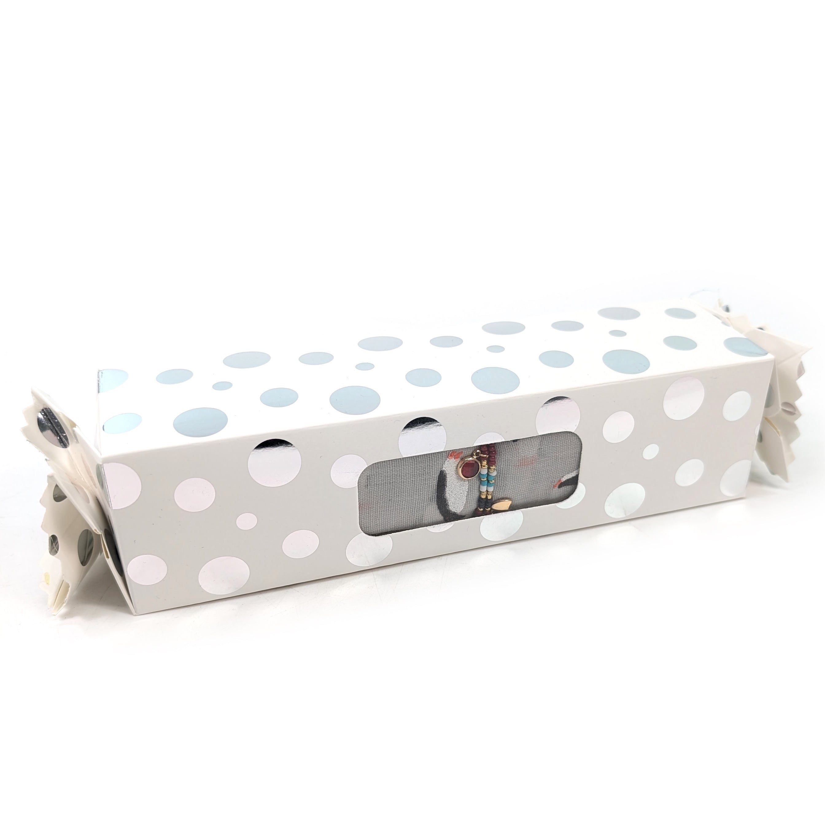 Penguin-Themed Scarf & Bracelet Gift Set in a Cracker Box - Perfect for Christmas Presents, Holiday Gifts & Winter Accessories