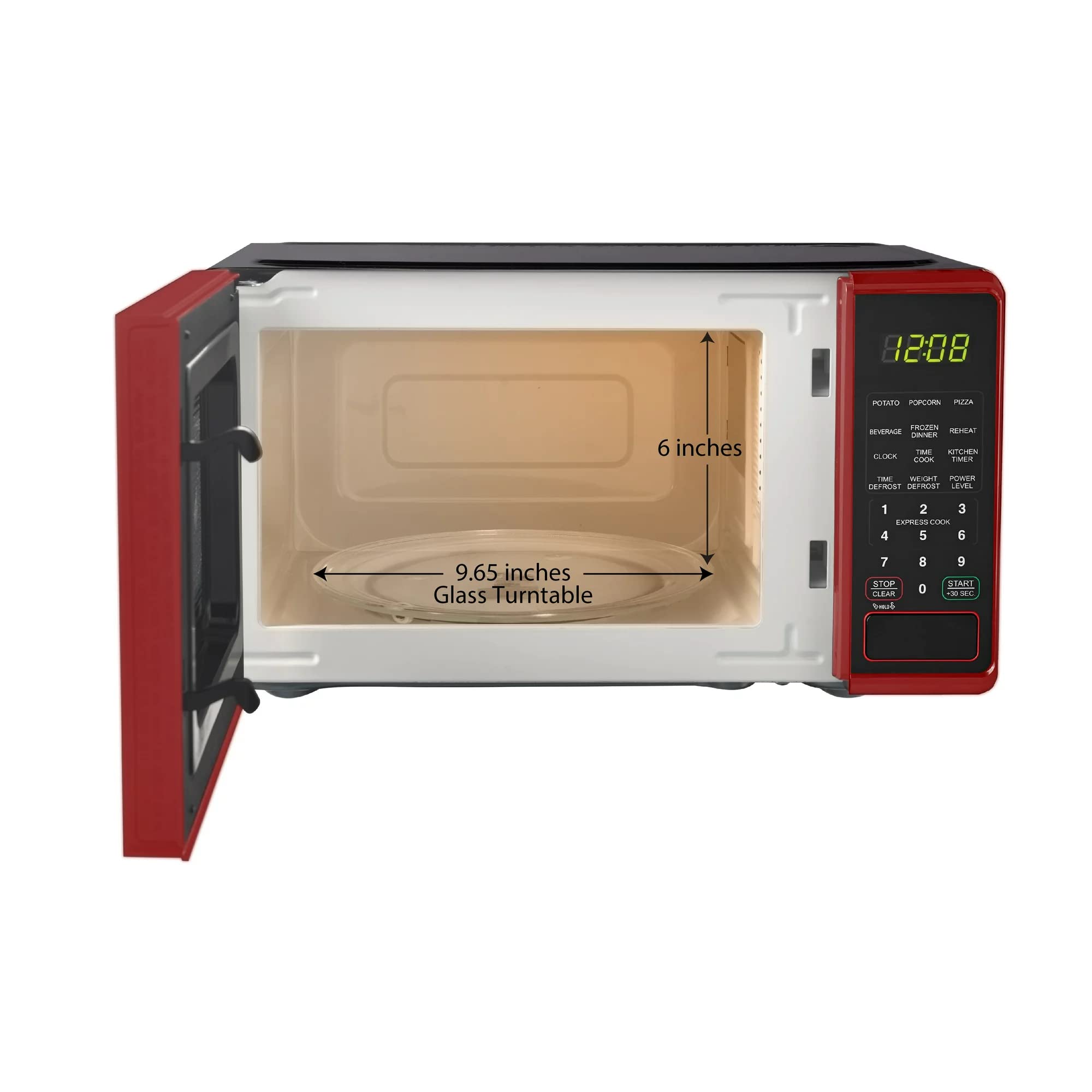 Proctor Red Digital Microwave Oven - Fast Cooking & Defrosting with Child Safety Lock | Perfect for Kitchens, Dorms & Small Apartments