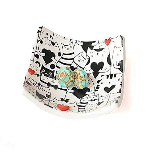 Small Cat-Themed Ring Holder & Trinket Dish - Perfect Home Decor & Housewarming Gift for Cat Lovers | Ideal for Jewelry Organization and Bathroom Vanity Display